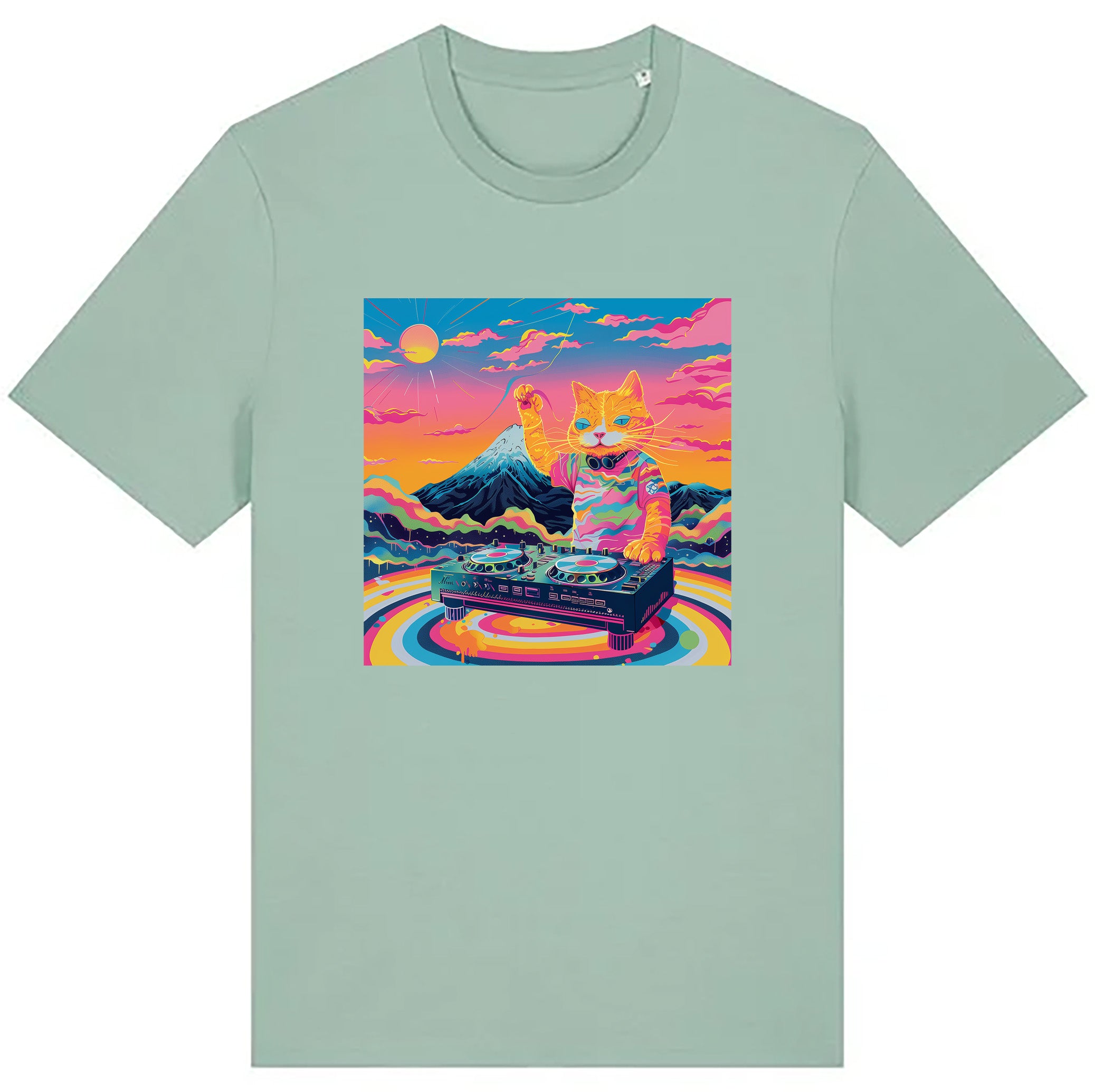 DJCat and Mt.Fuji Organic Cotton T-shirts