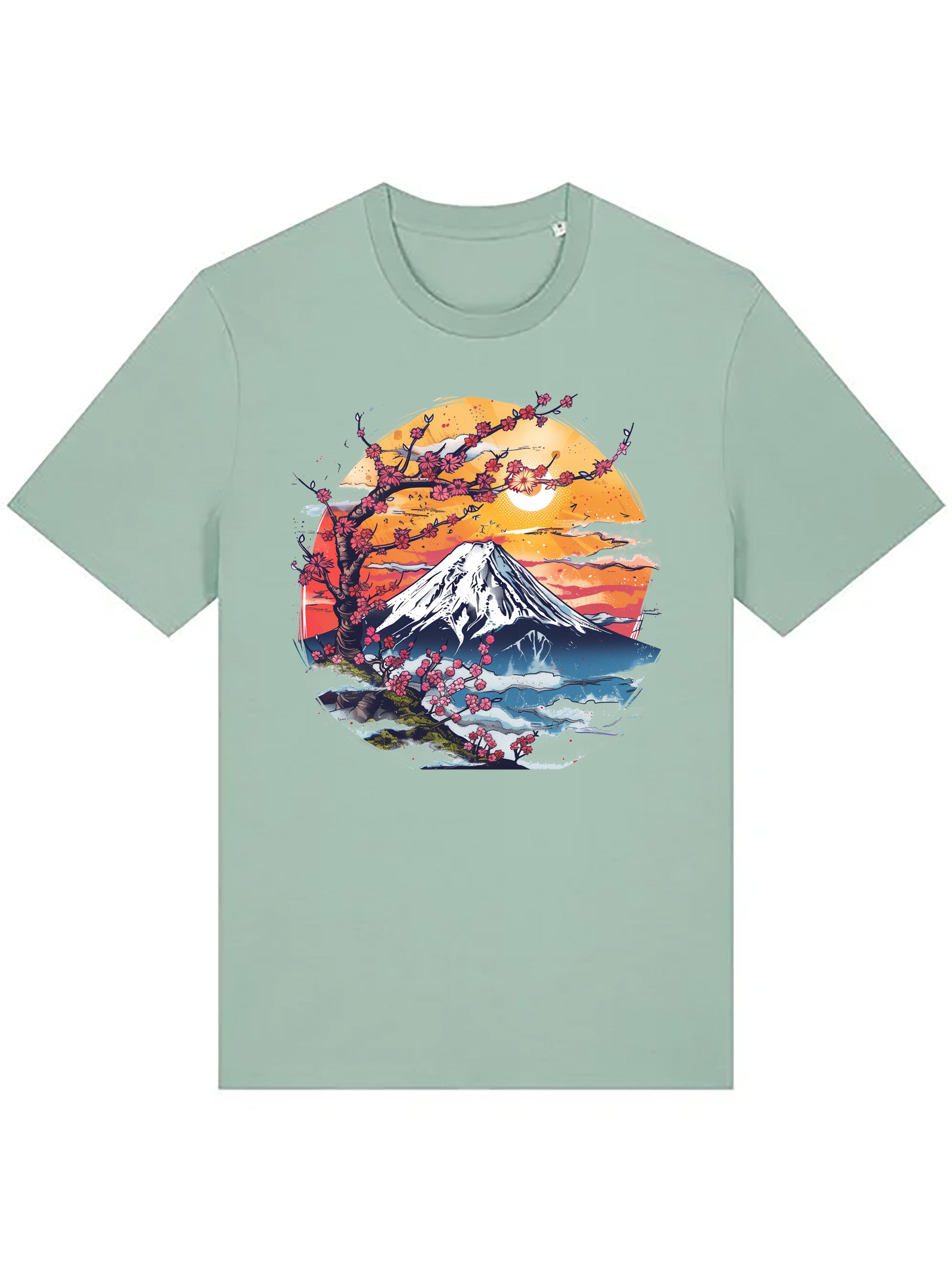 Mt.Fuji Cherry Blossom Organic cotton T-shirts