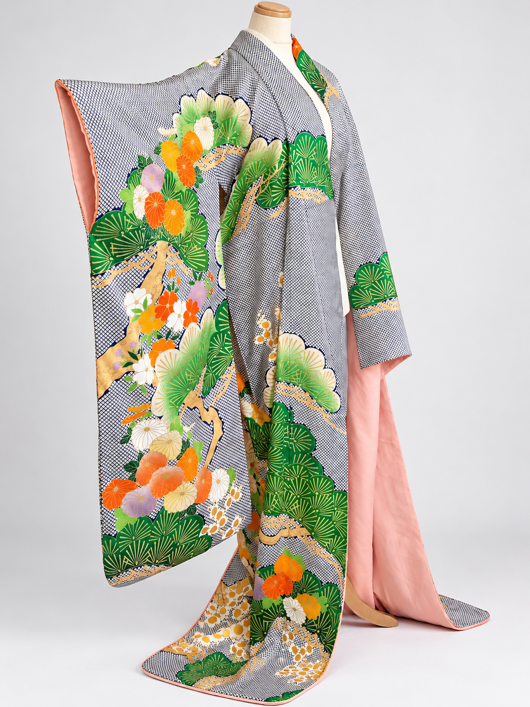 Vintage Japanese Silk Bridal Furisode Kimono