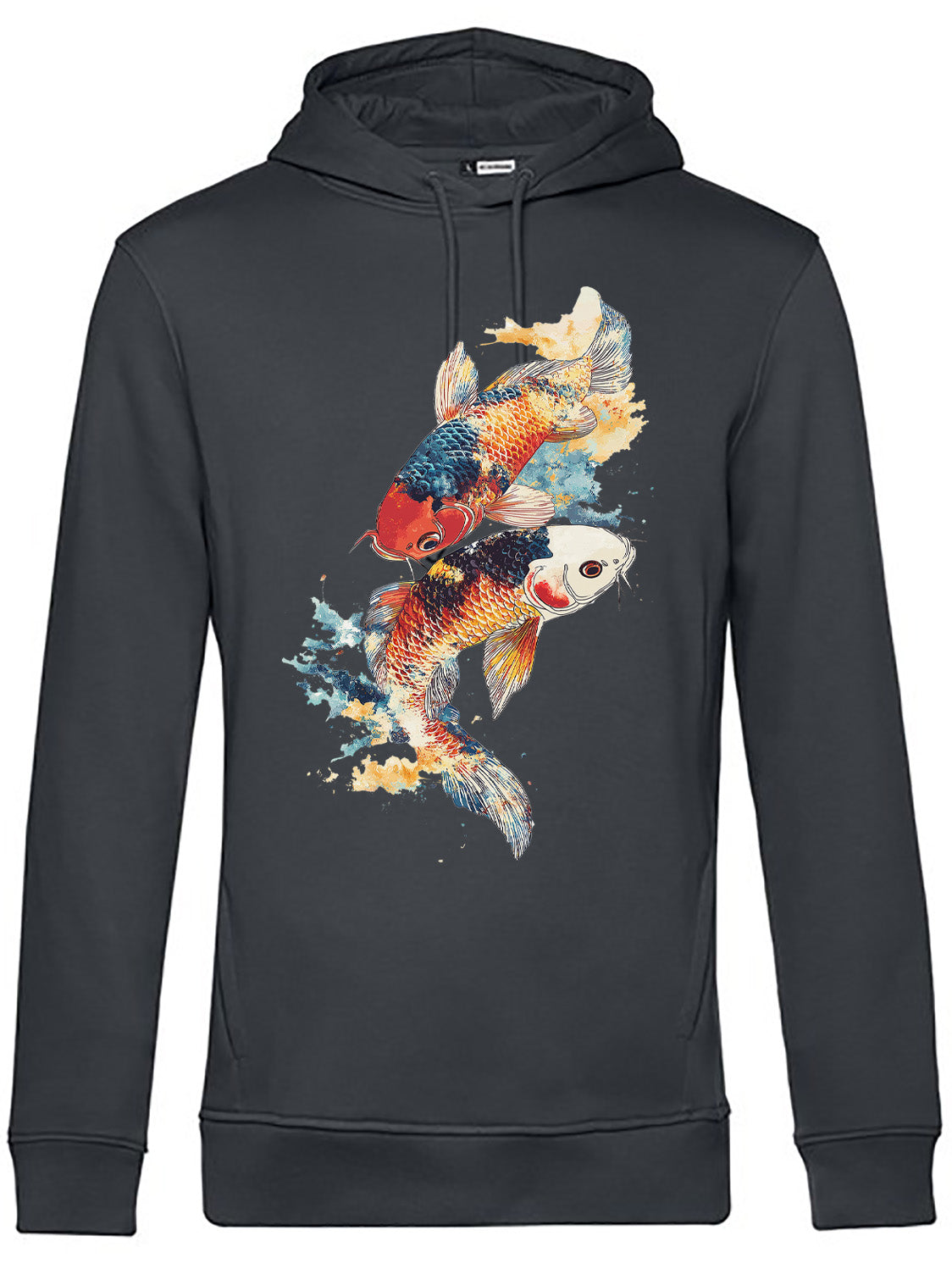 Koi fish Rise Organic cotton Hoodie