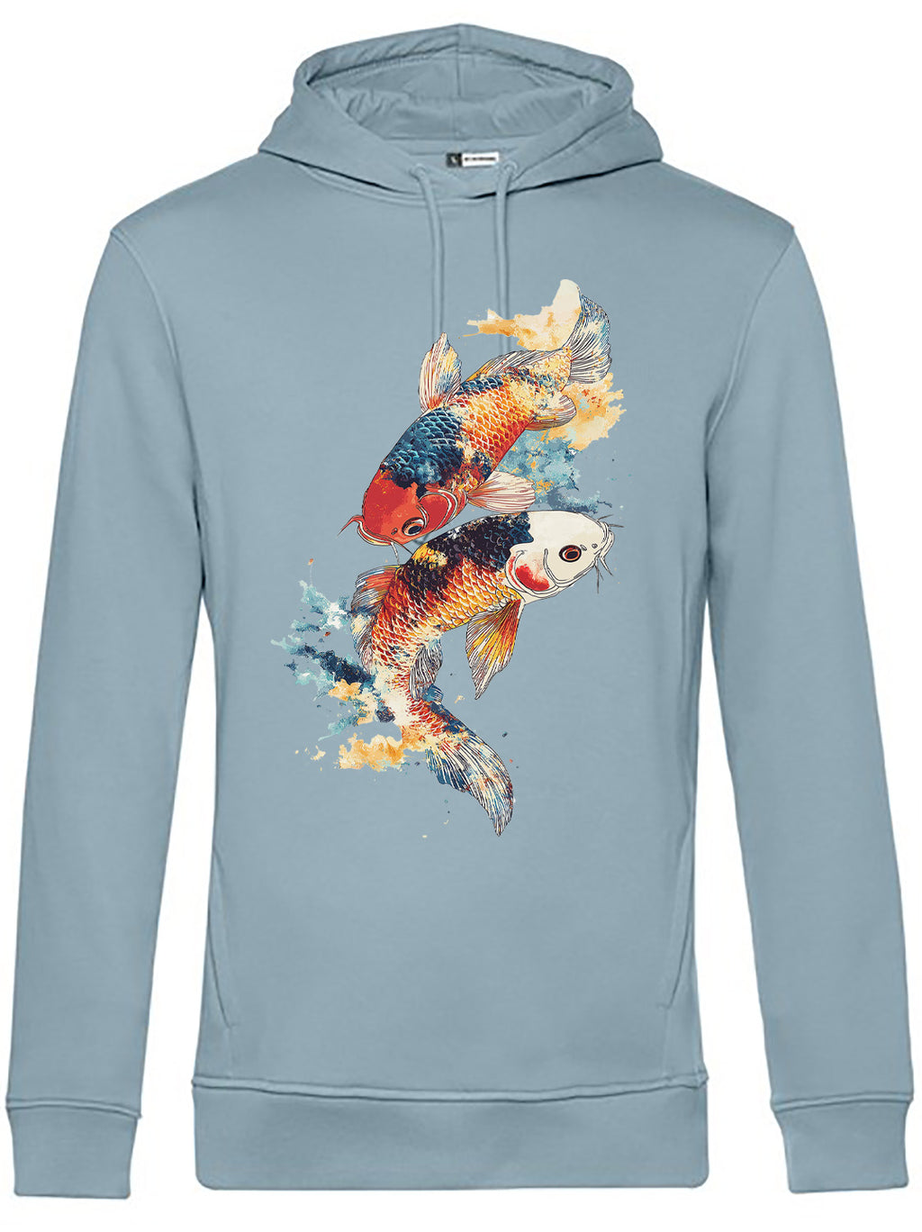 Koi fish Rise Organic cotton Hoodie