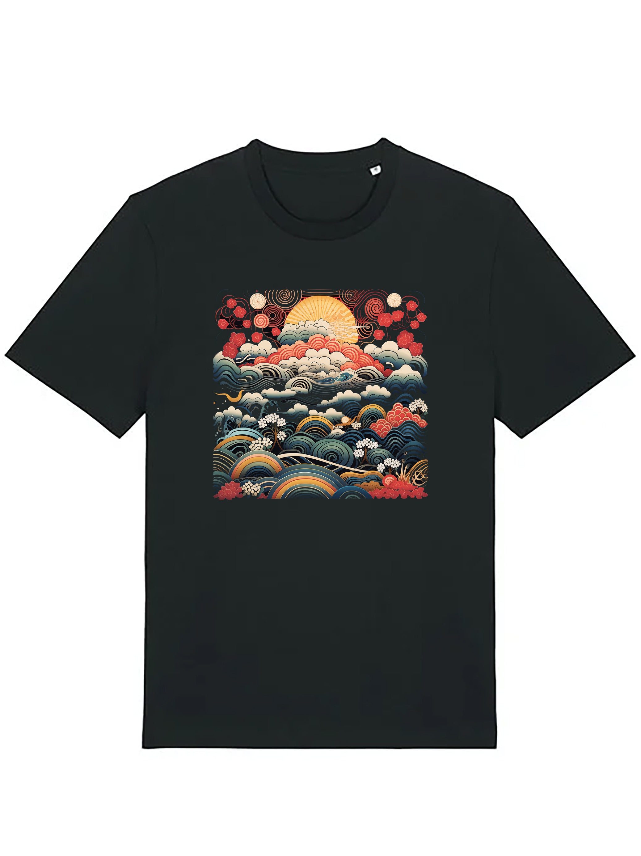 Psy Japanese Traditional Design Organic Cotton T-shirts