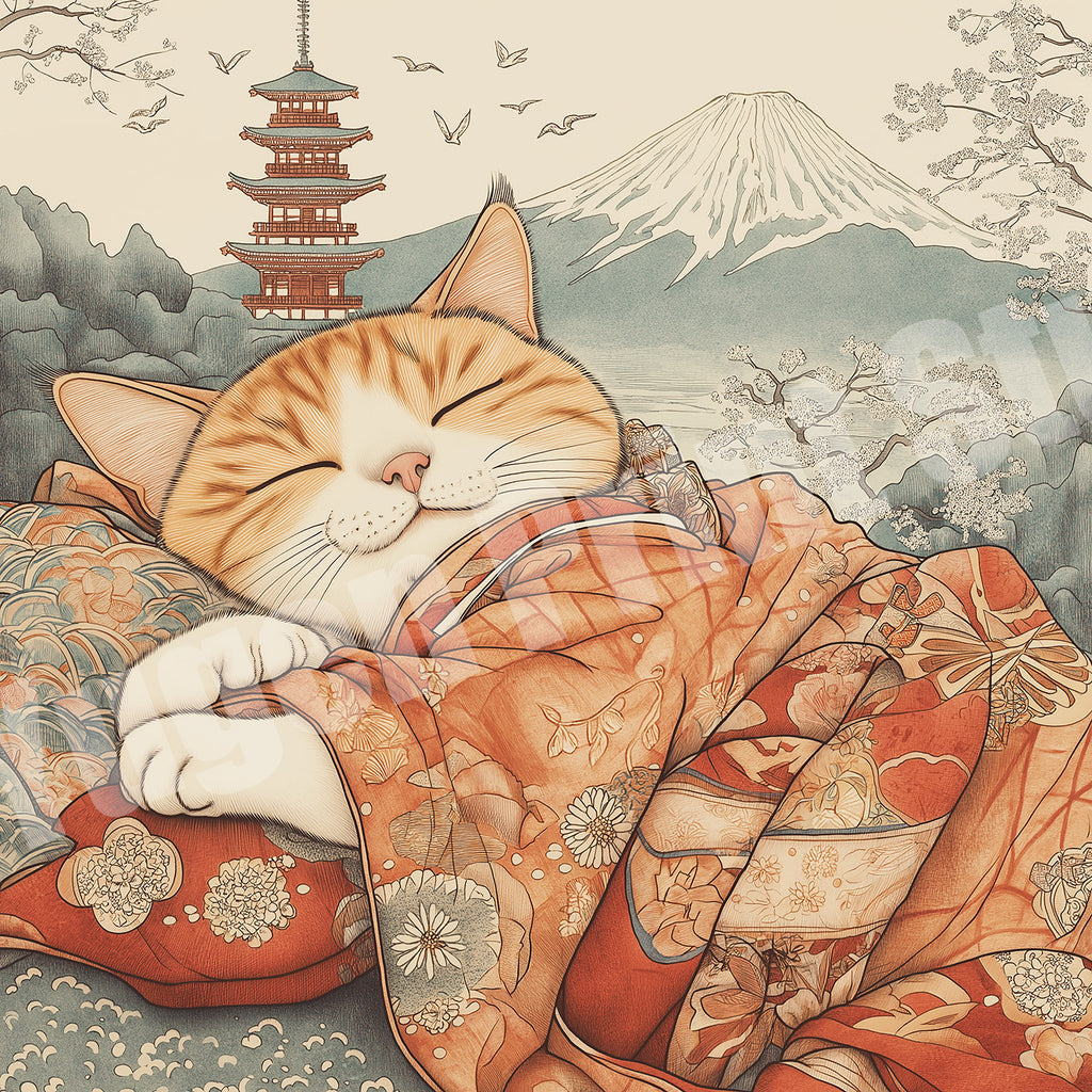 Sweet Dreamy Ginger Cat Organic cotton T-shirts