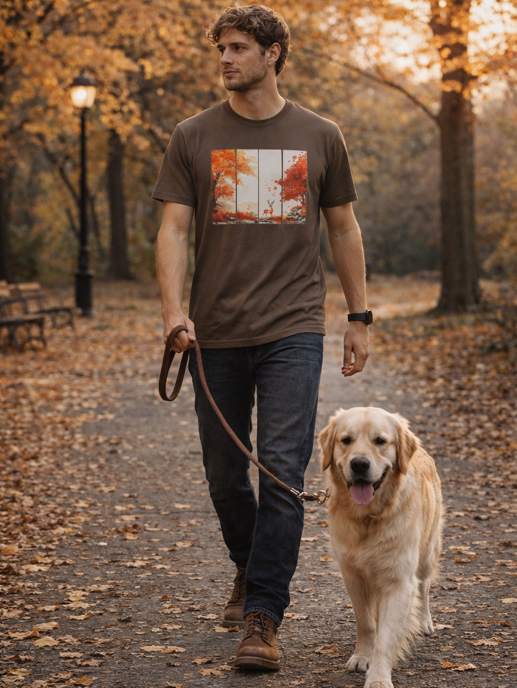 Sprit of the Maple Deer Organic cotton T-shirts