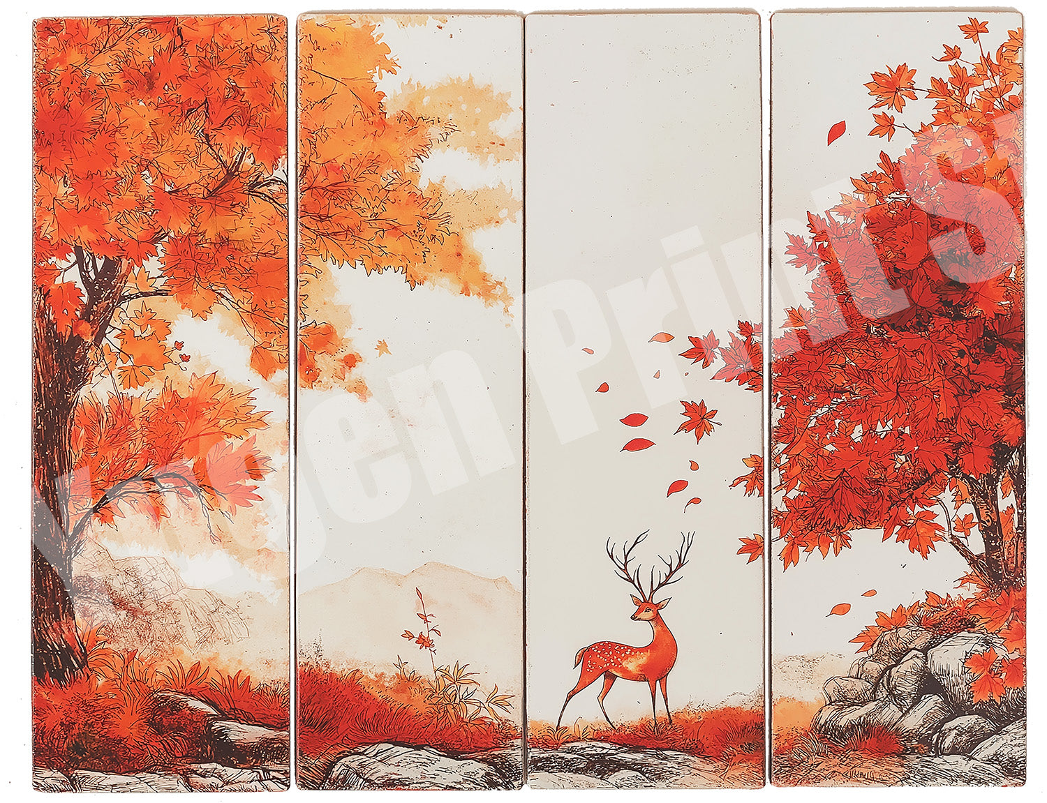 Sprit of the Maple Deer Cat Organic cotton T-shirts