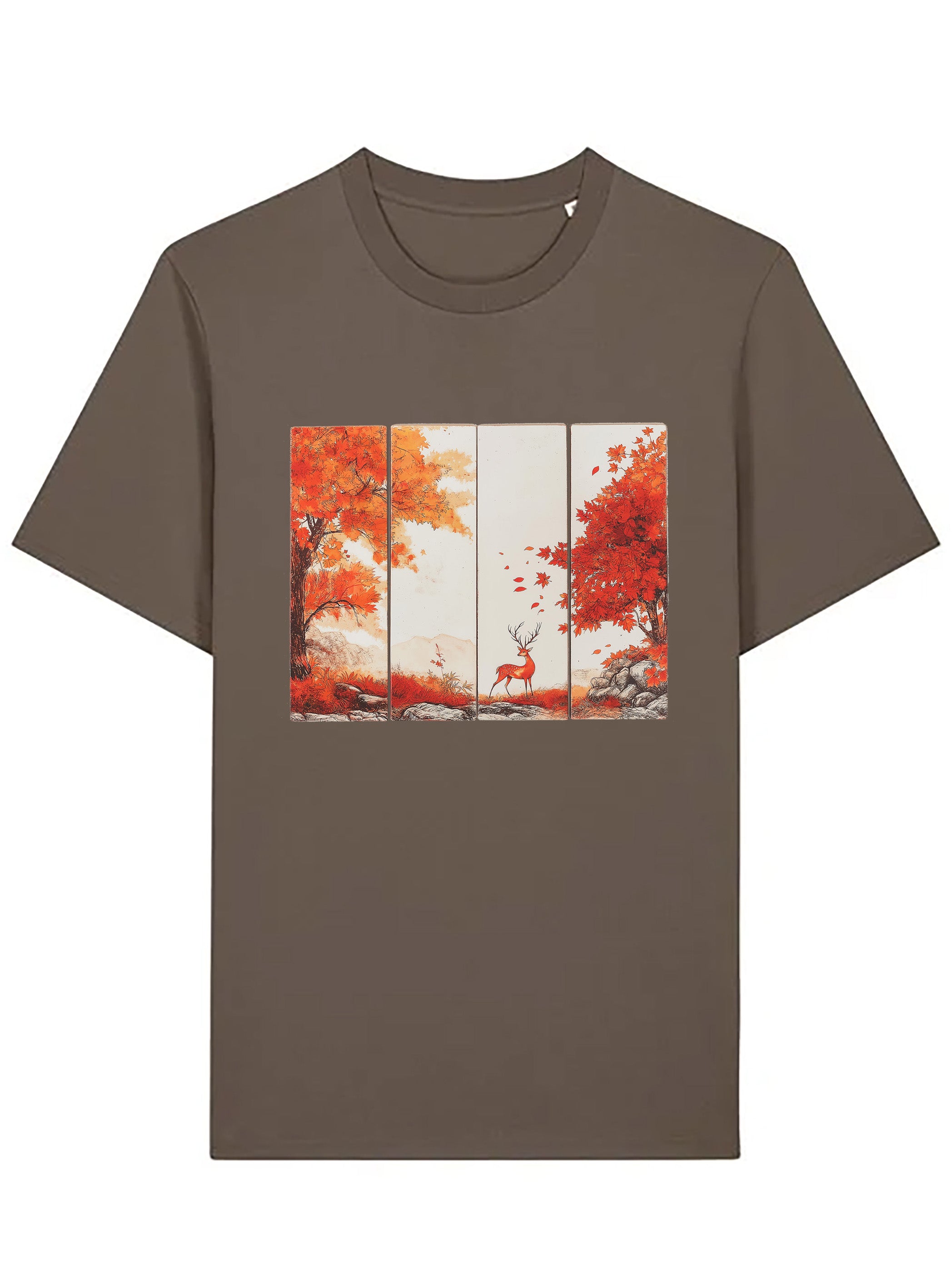 Sprit of the Maple Deer Cat Organic cotton T-shirts