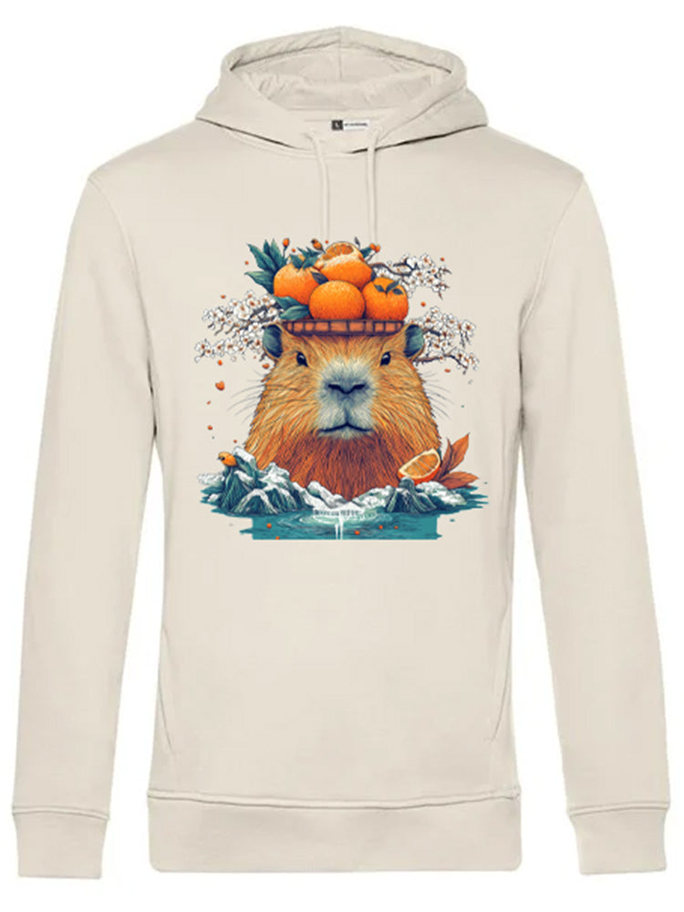 Capybara in the Hots Pring Organic cotton Hoodie