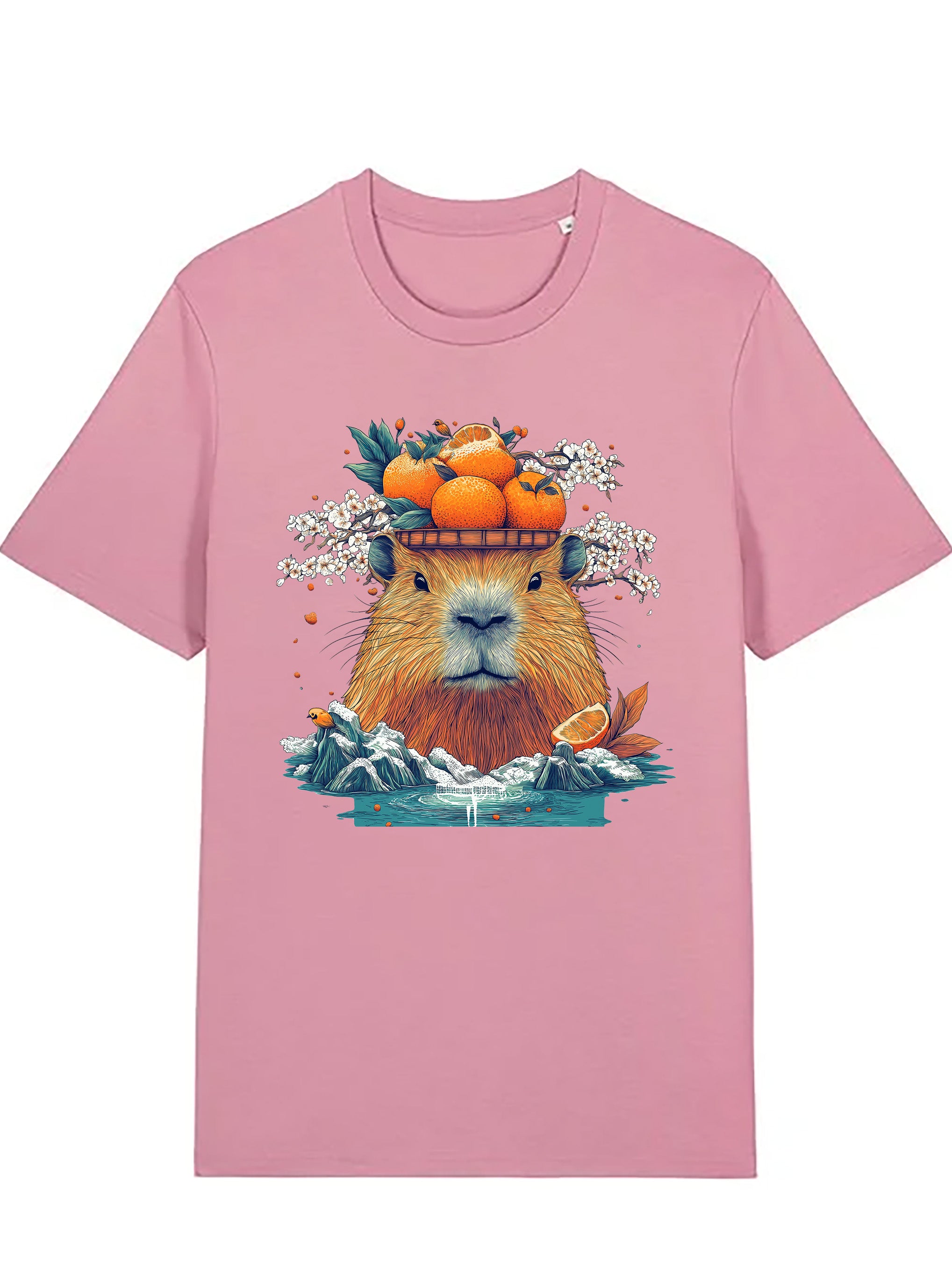 Capybara in the Hotspring Organic Cotton T-shirts