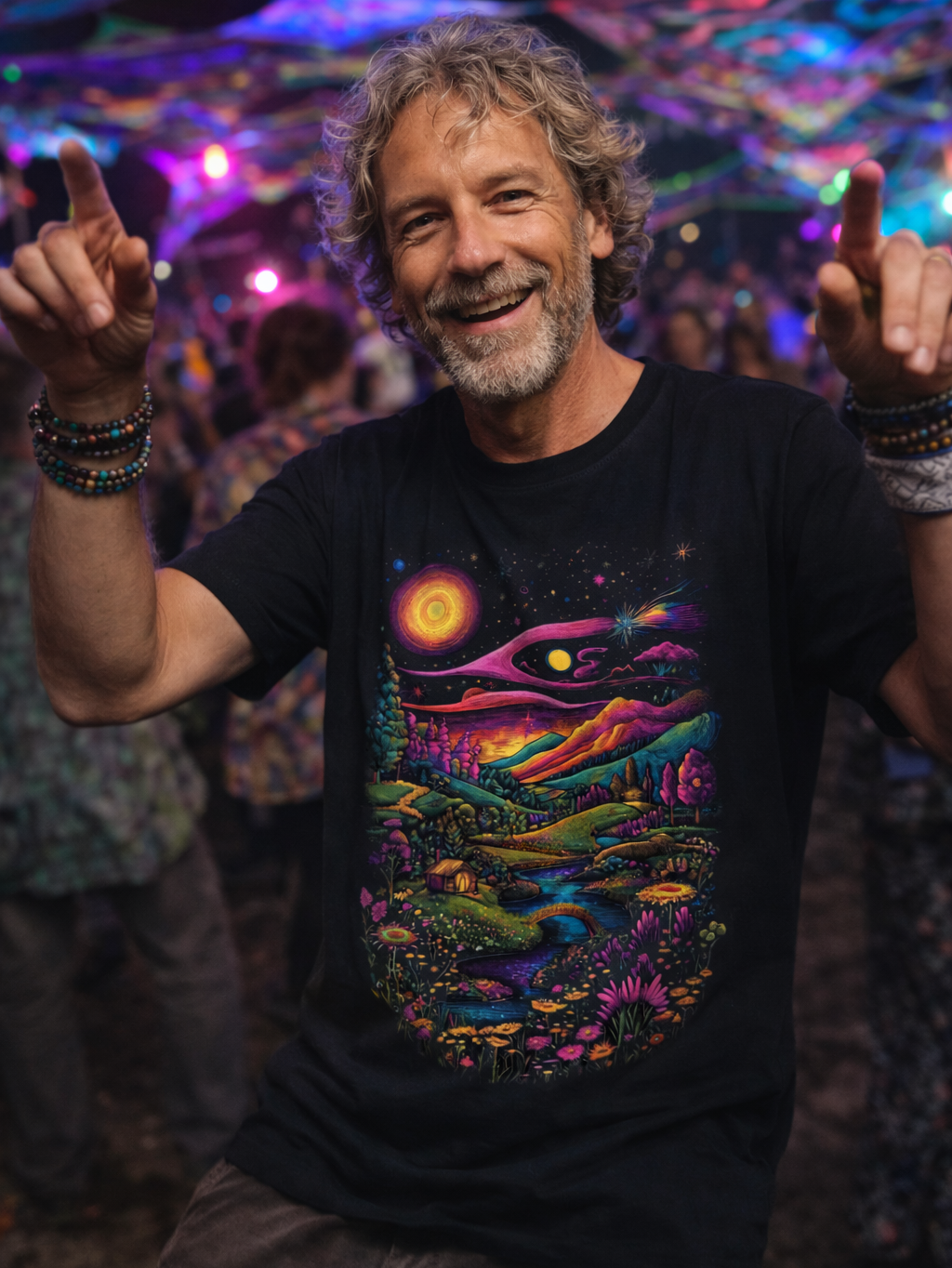 Psychedelic Garden Organic Cotton T-shirts