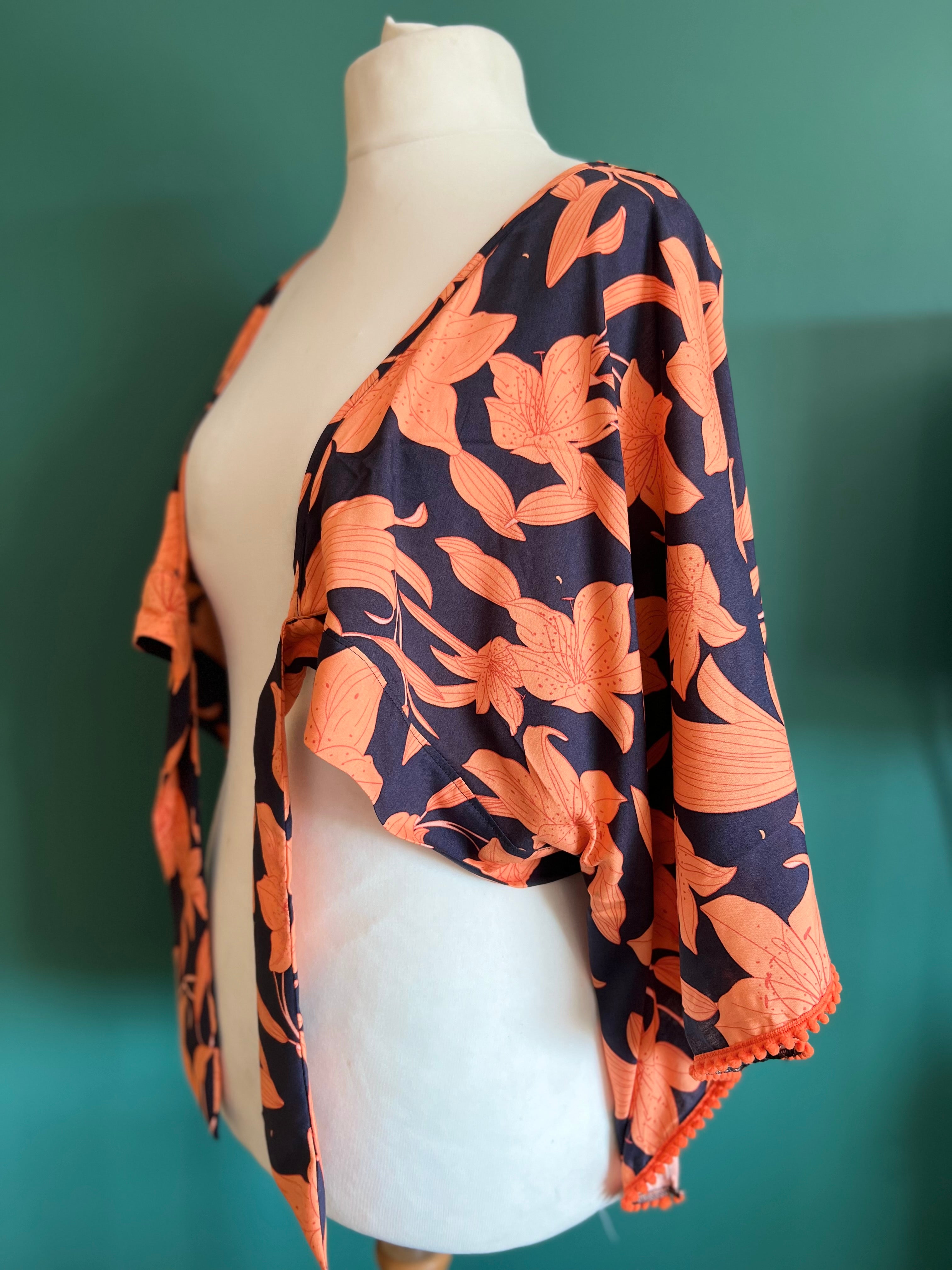 CROPPED BLOUSE BELL SLEEVES