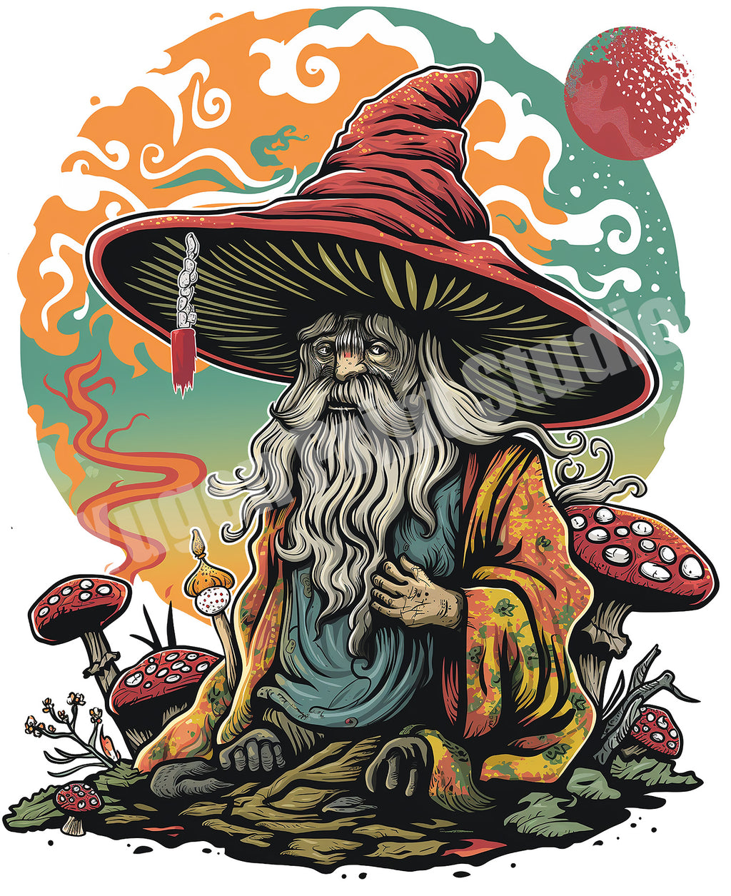 The Mushroom Wizard Organic cotton T-shirts