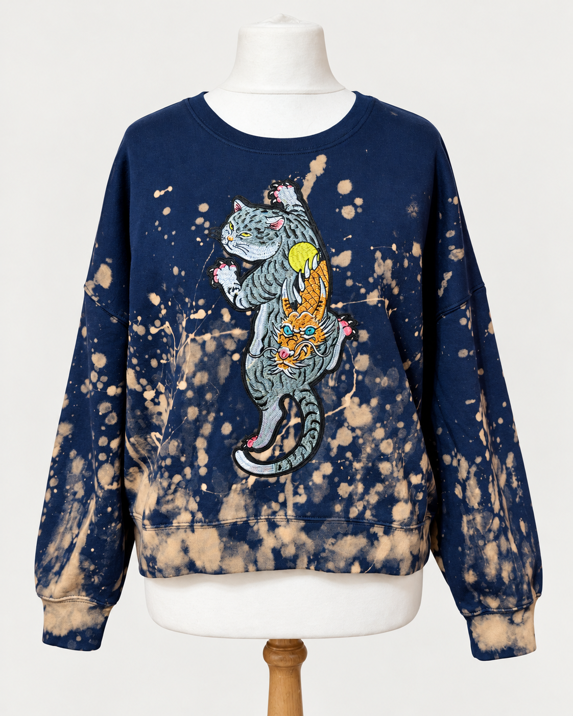 Organic Cotton Galaxy Cat Jumper L size