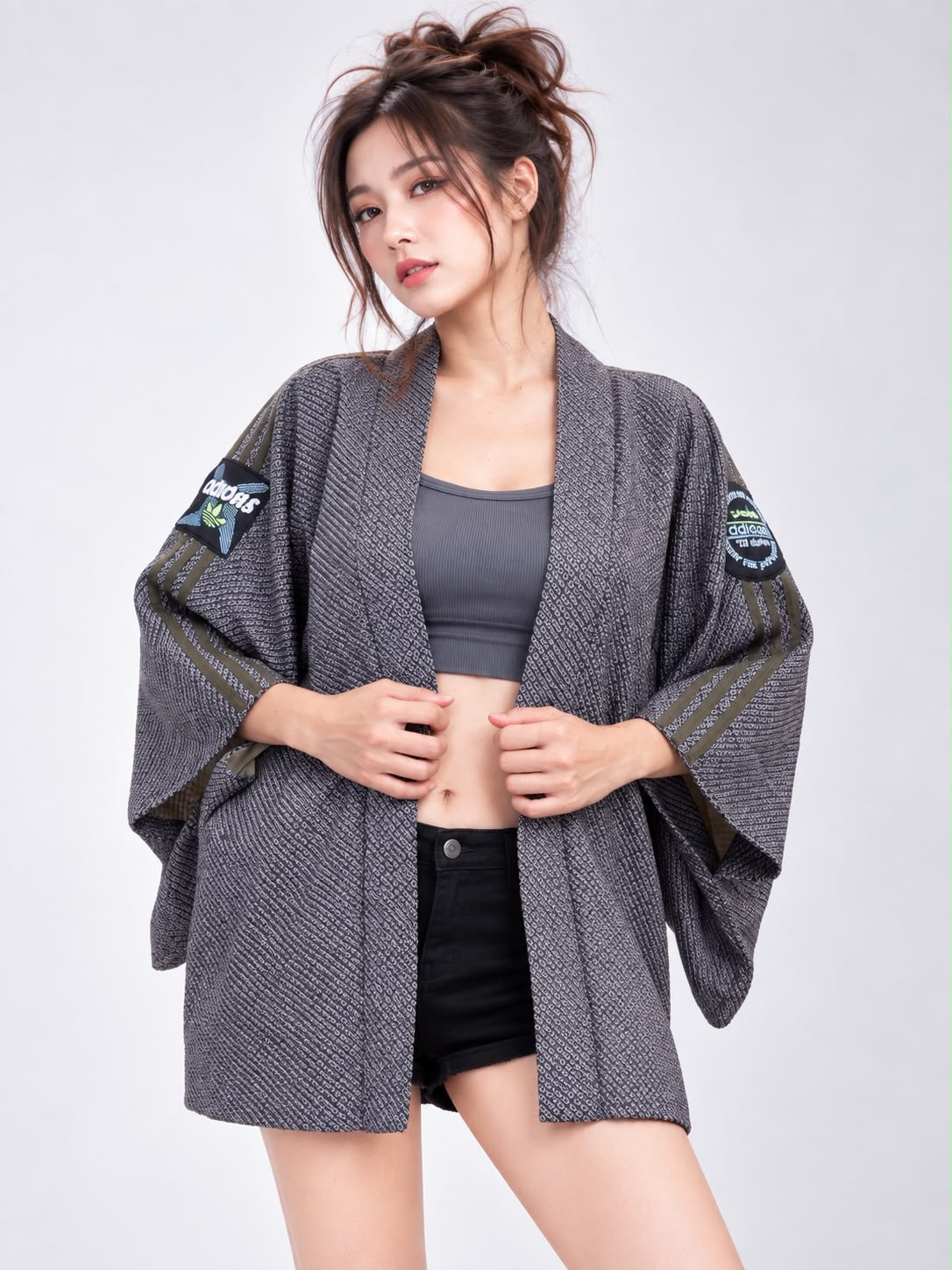 Reworked Vintage Japanese Shibori Kimono Jacket