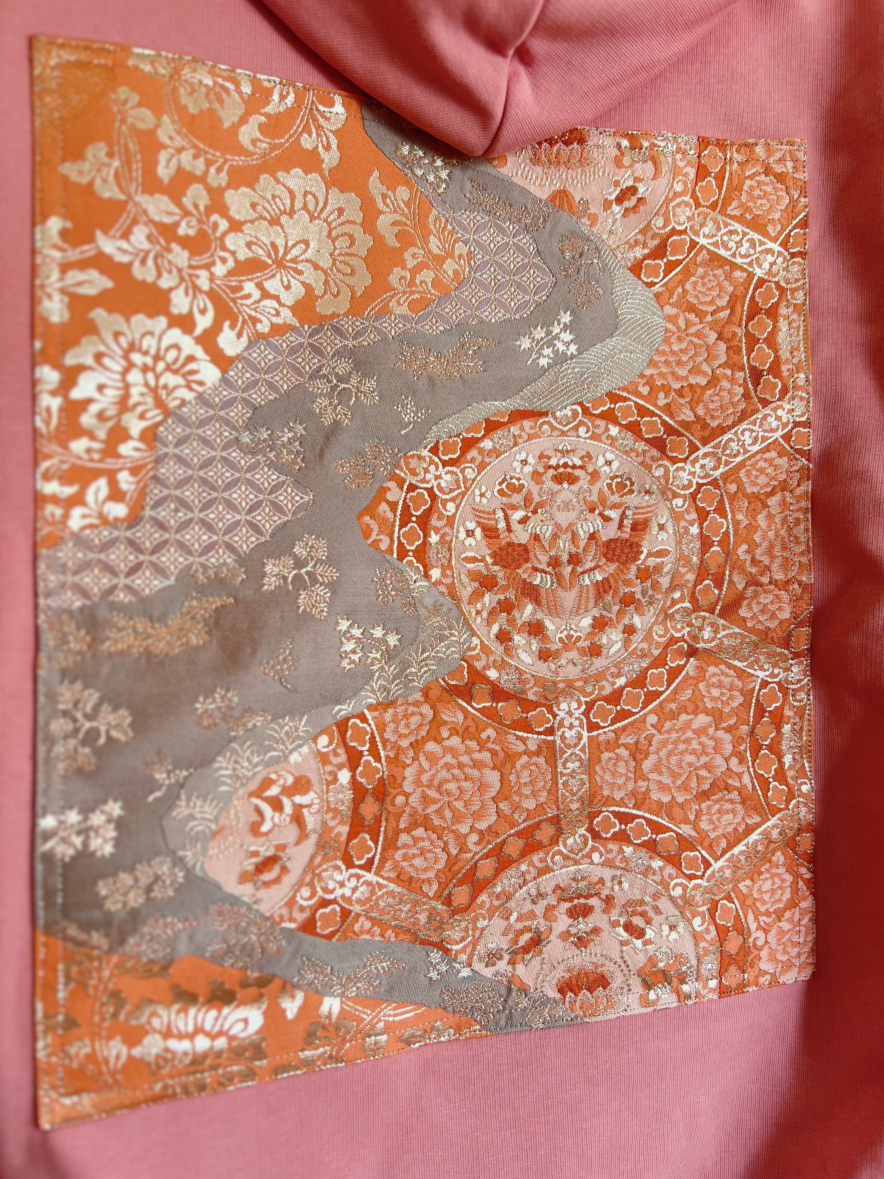 Handmade Upcycled Obi Organic Cotton Hoodie Lsize