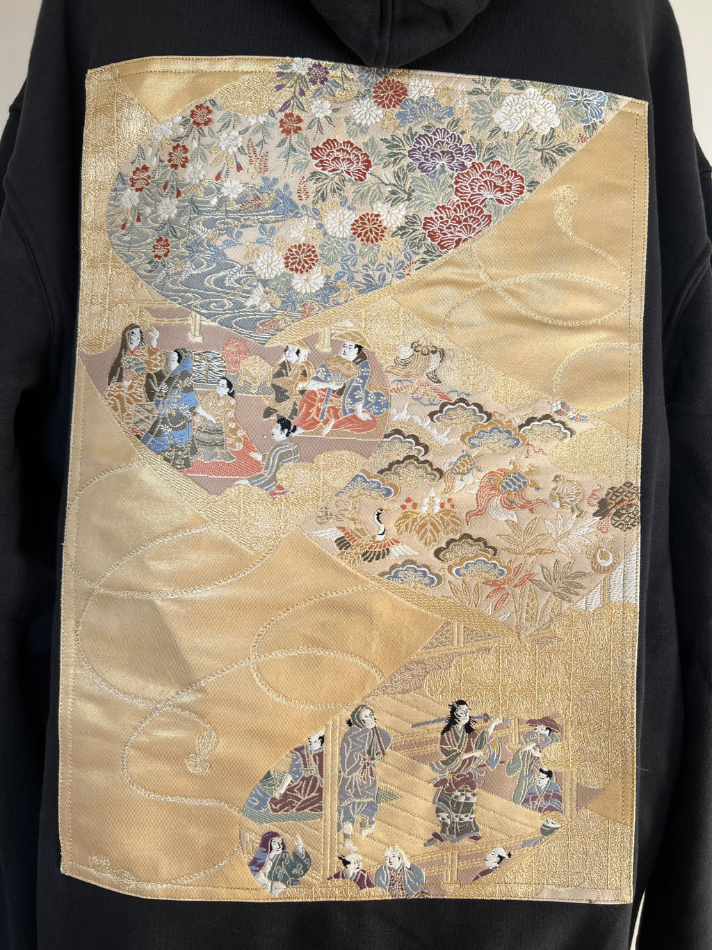 Handmade Upcycled Obi Organic Cotton Hoodie 3XL size