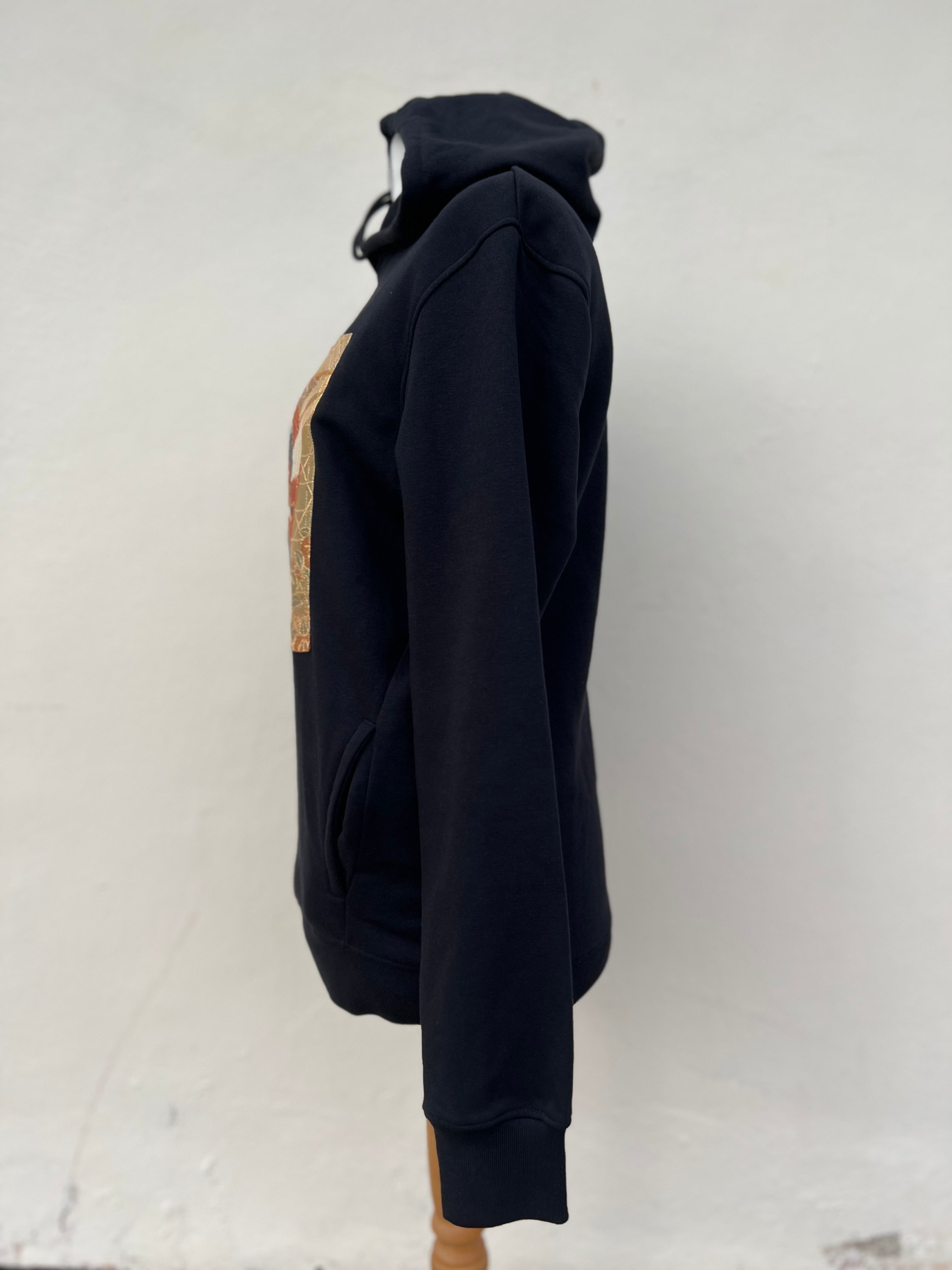 Handmade Upcycled Obi Organic Cotton Hoodie Msize