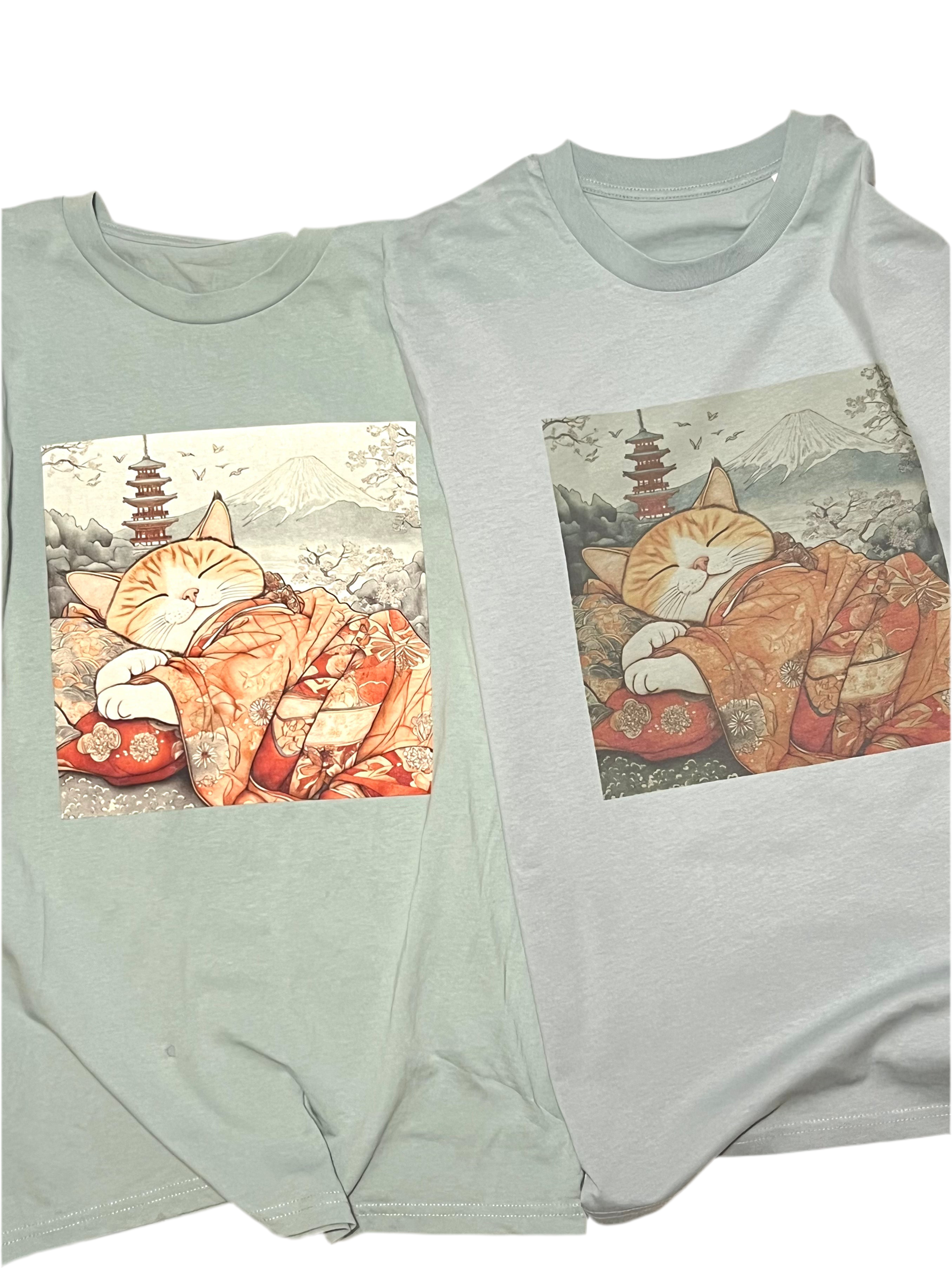 Sweet Dreamy Ginger Cat Organic cotton T-shirts