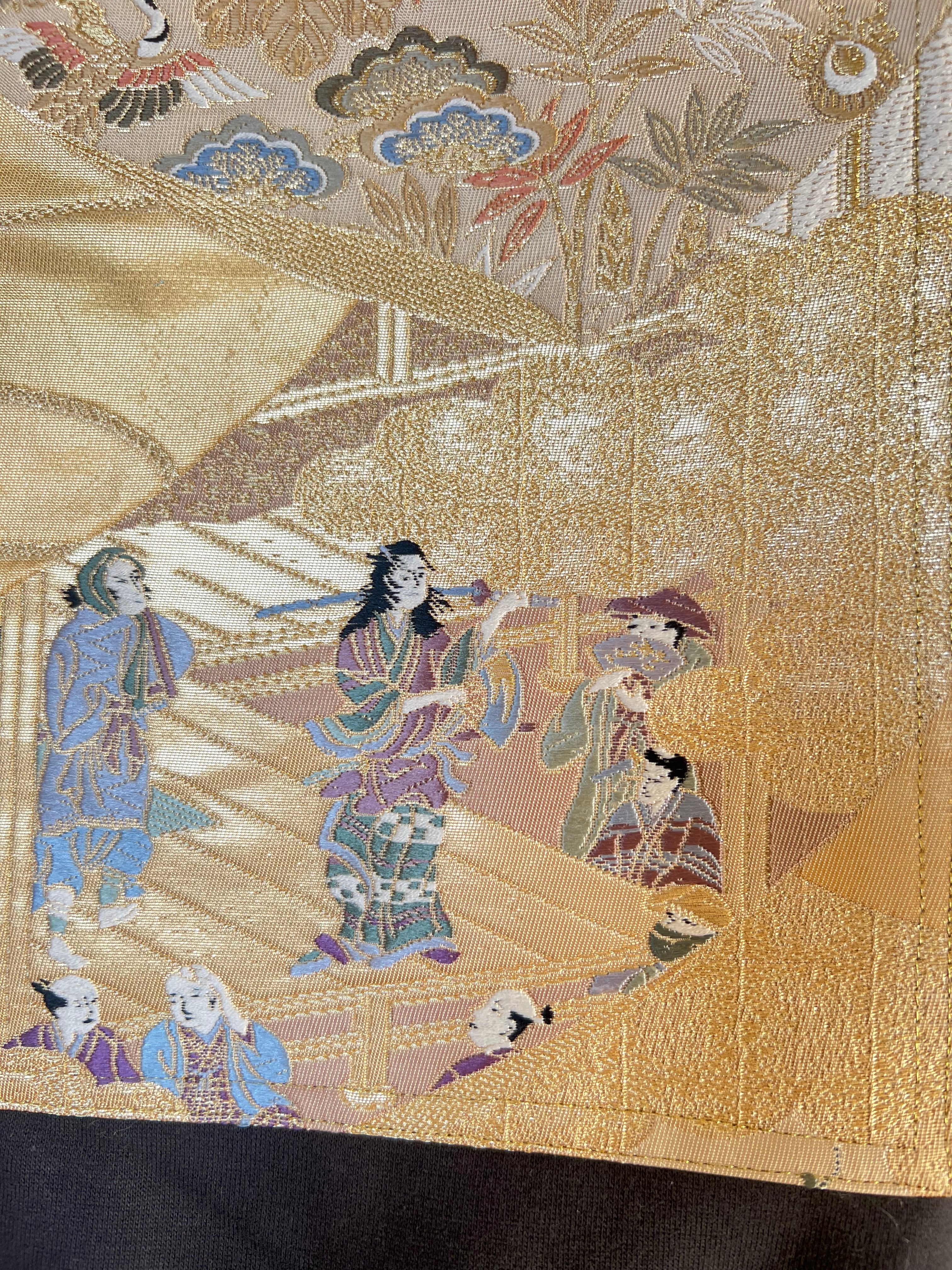 Handmade Upcycled Obi Organic Cotton Hoodie 3XL size