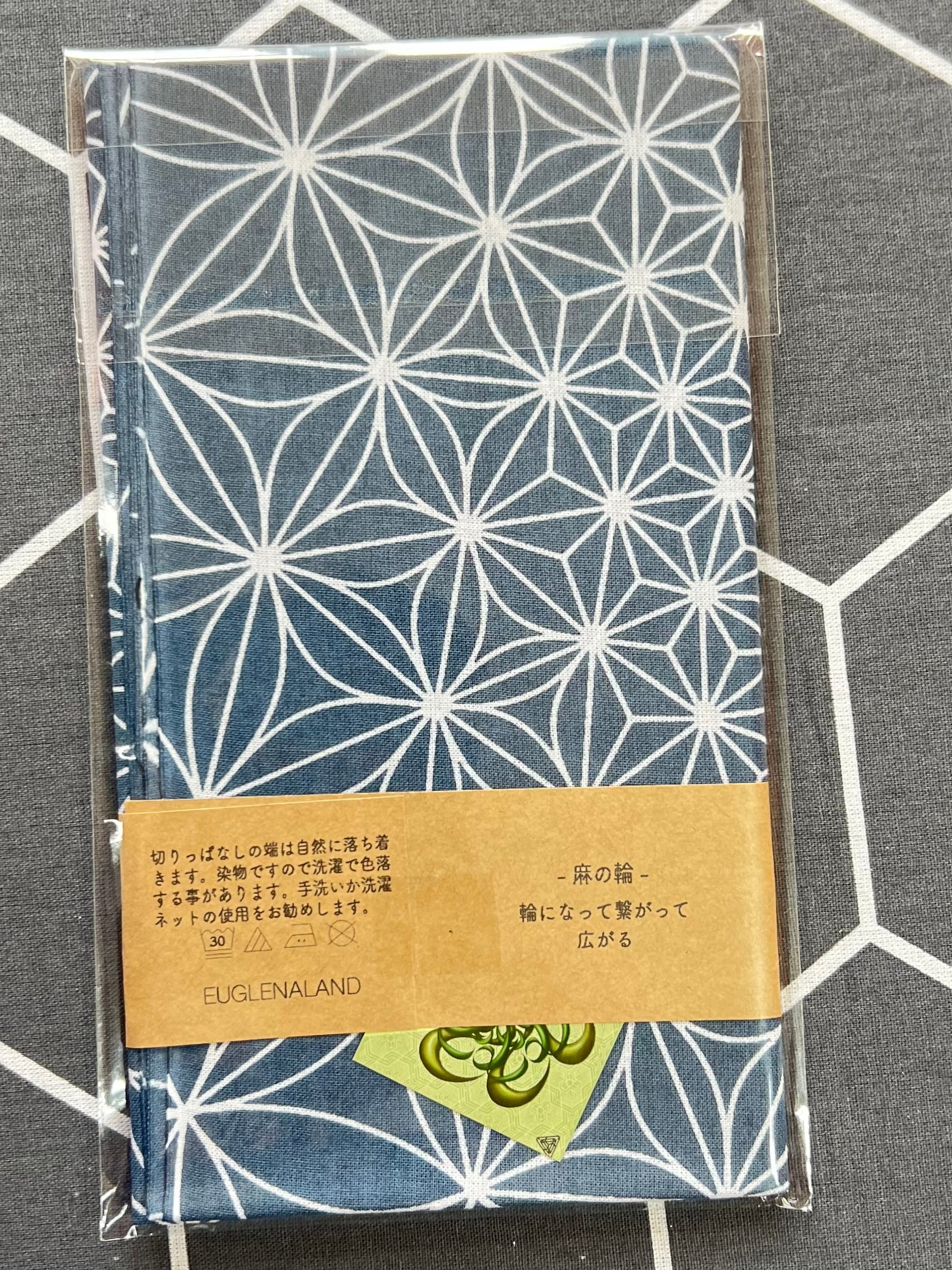 Tenugui “Asa no Wa” – Japanese Hemp Leaf Pattern