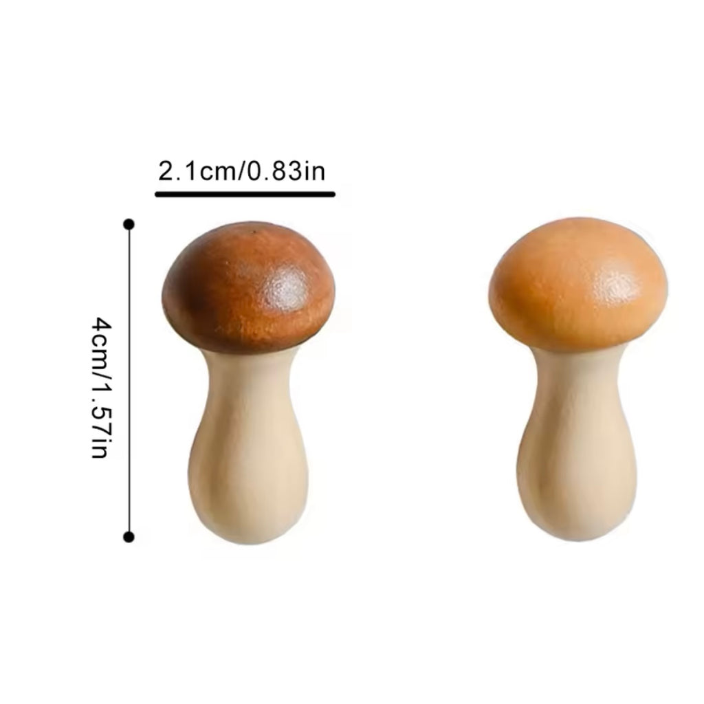 Cute Wooden Mushroom Chopstick Rests – 2-Piece Set