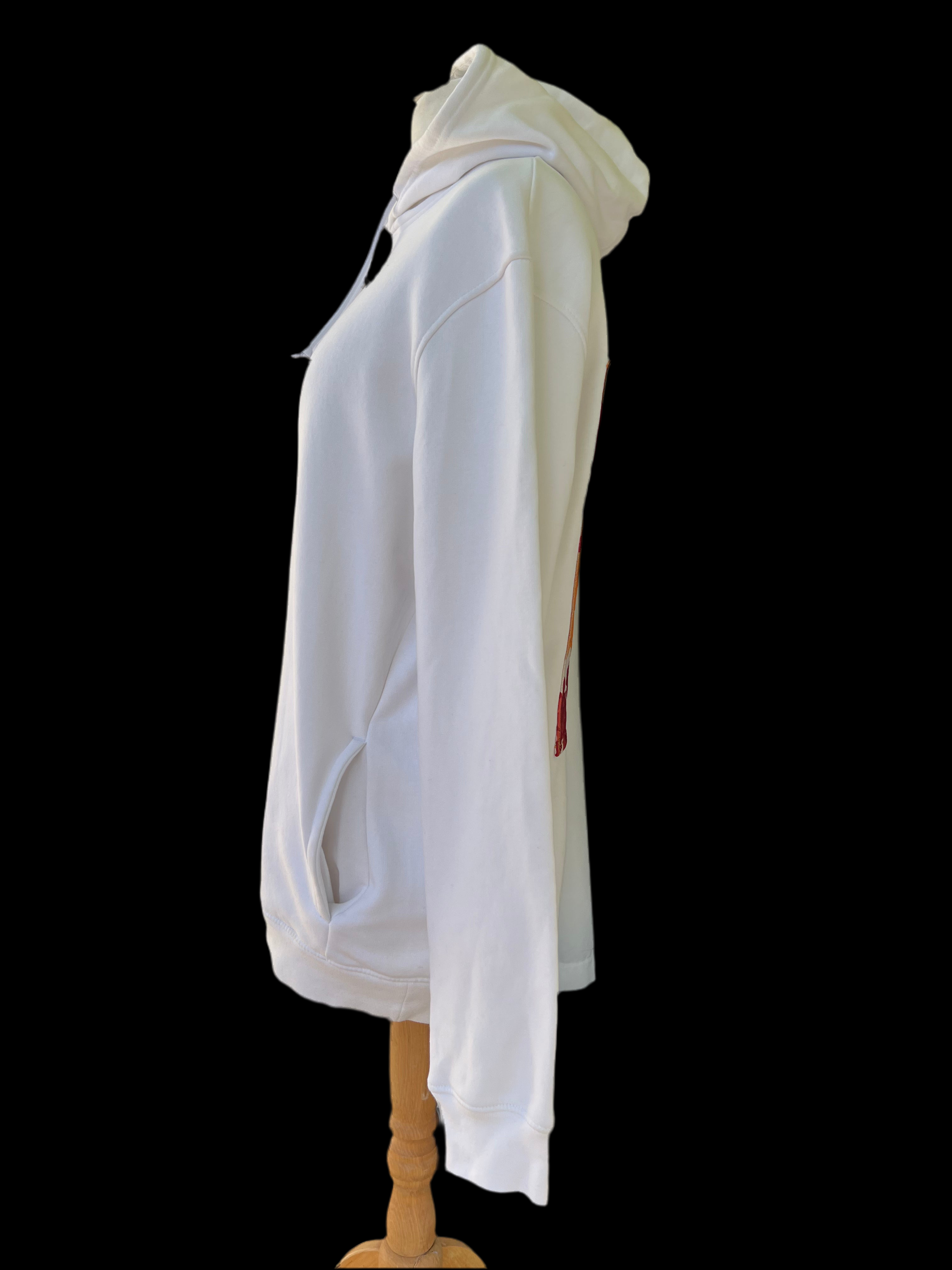 Handmade Upcycled Obi Organic Cotton Hoodie  XLsize