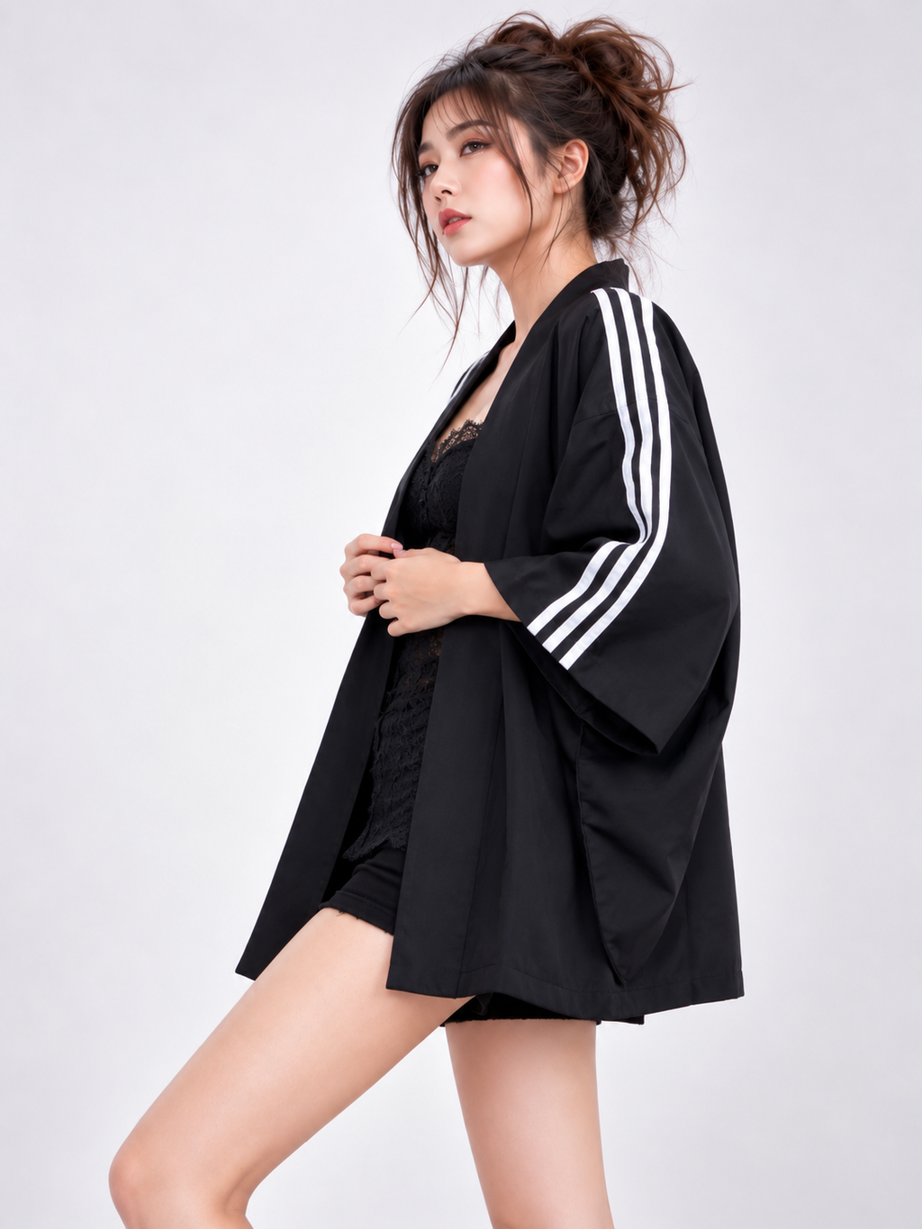 Reworked Vintage Family crest Kimono Jacket