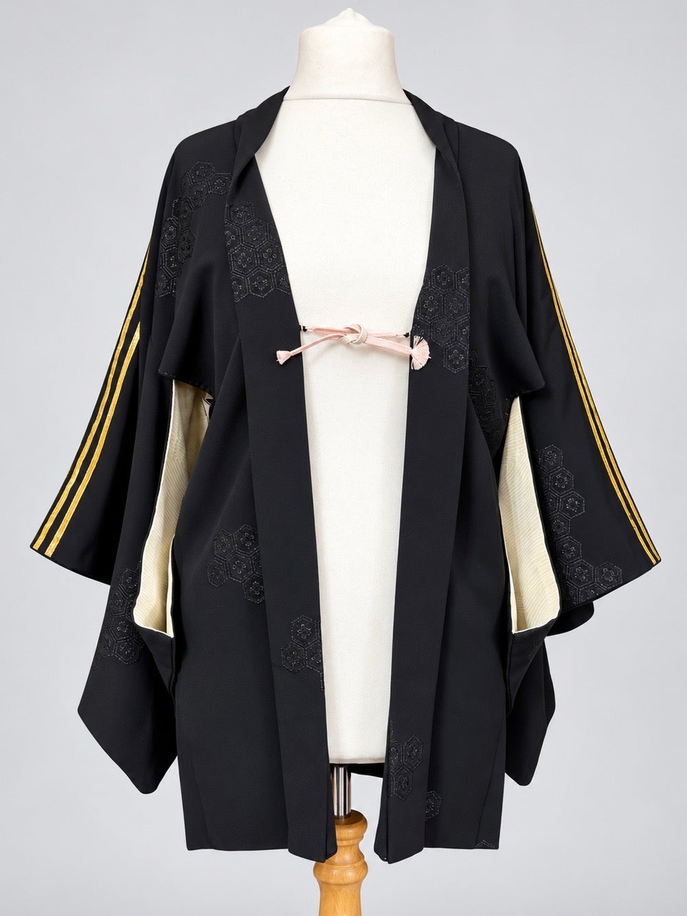Reworked Vintage Japanese Family Crest Kimono Jacket
