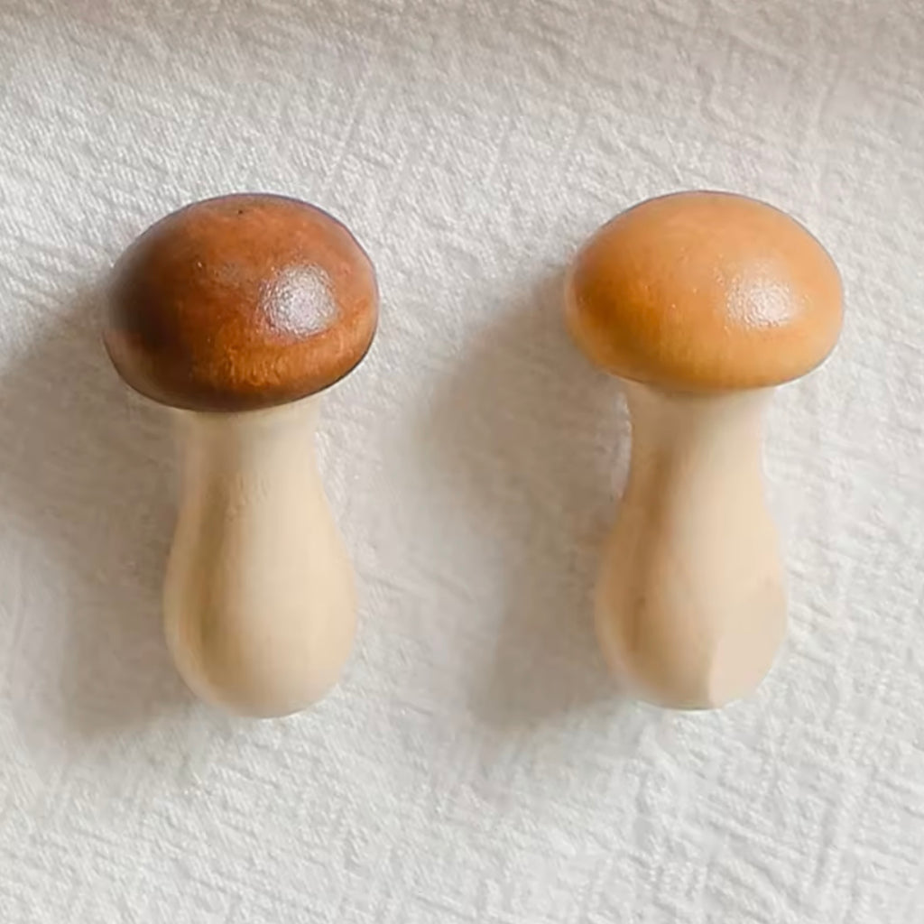 Cute Wooden Mushroom Chopstick Rests – 2-Piece Set