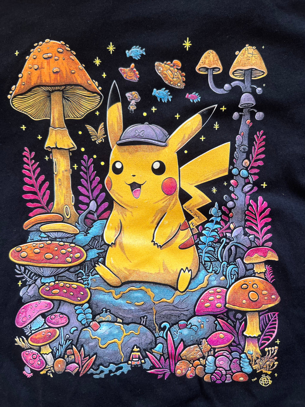 Mushroom and Yellow Monster Organic Cotton T-shirts