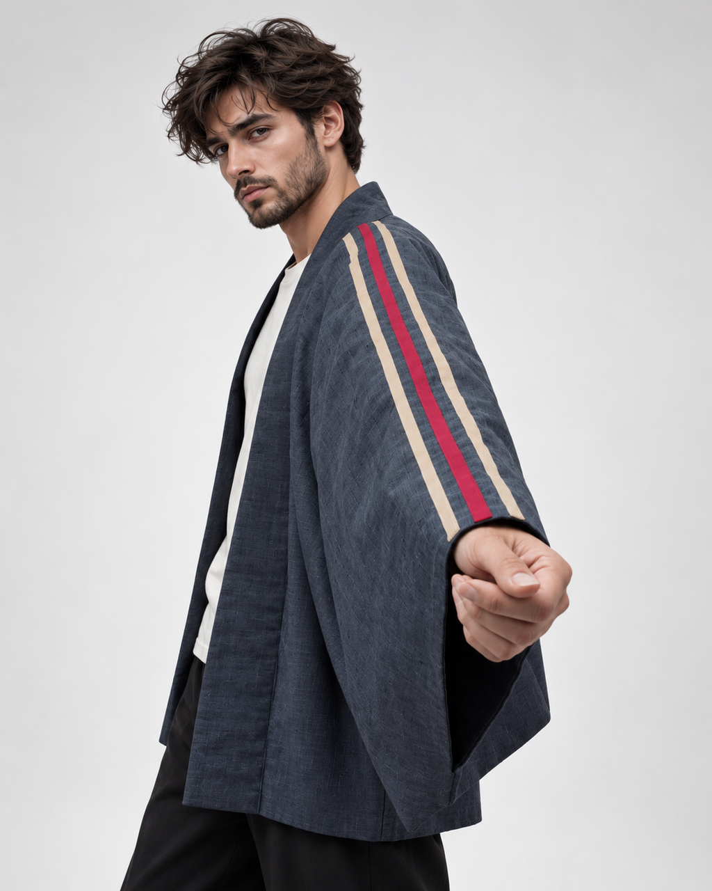 Reworked Vintage Japanese Men’s Kimono Jacket