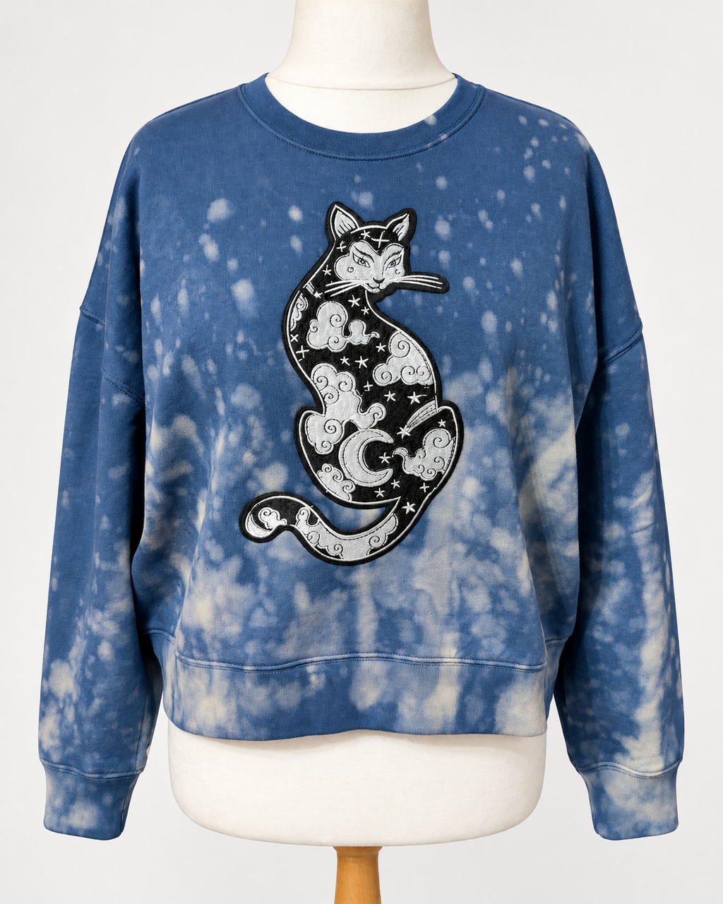 Organic Cotton Galaxy Cat Jumper M size