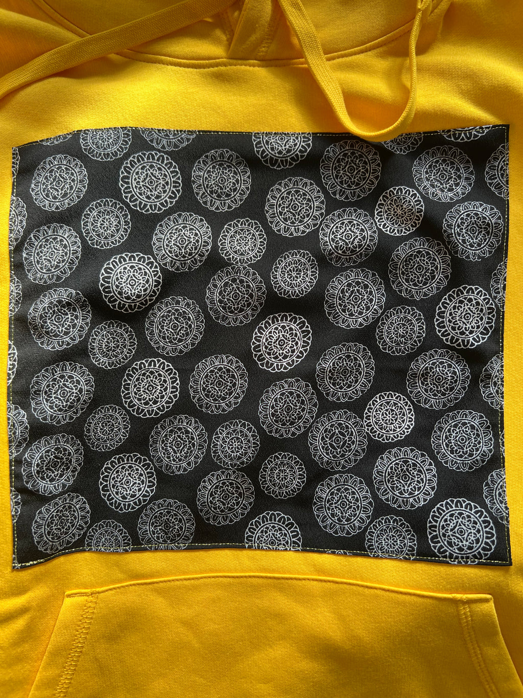 Handmade Upcycled Kimono Organic Cotton Hoodie XL size