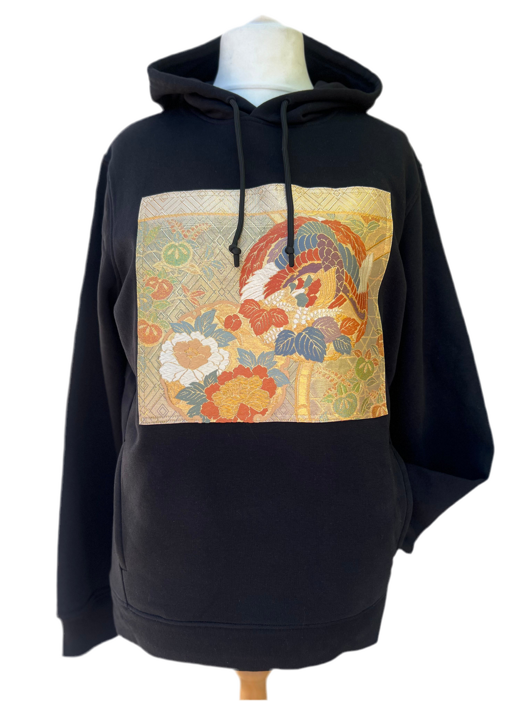 Handmade Upcycled Obi Organic Cotton Hoodie Msize