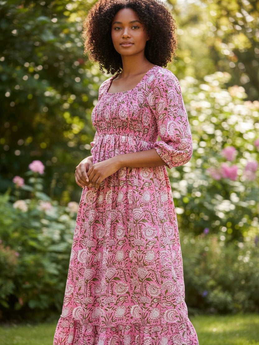 Hand Block Print Cotton Dress