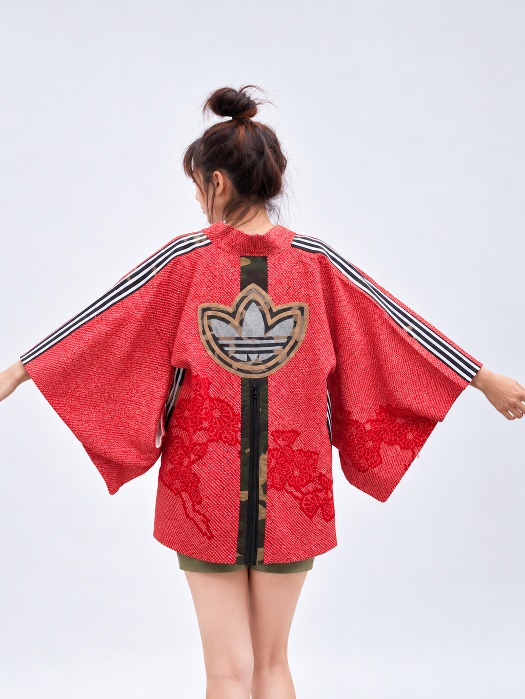 Reworked Vintage Japanese Shibori Kimono Jacket
