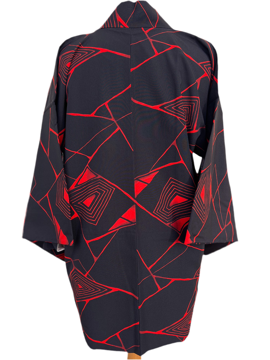 Black and red spiderweb Haori