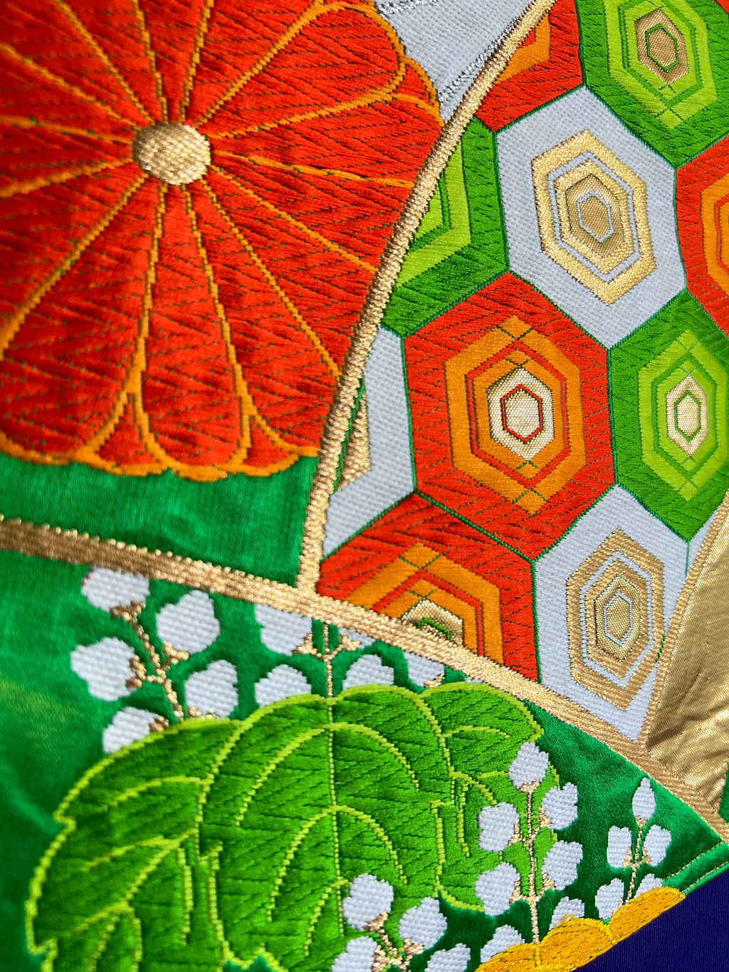 Handmade Upcycled Obi Organic Cotton Hoodie XLsize