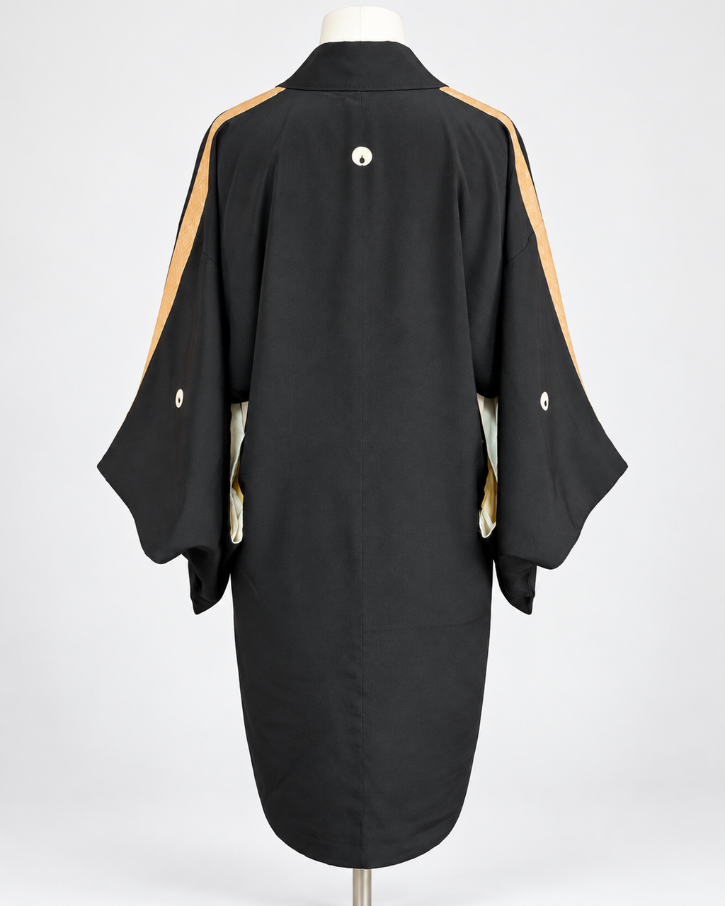 Reworked Vintage Japanese Five Family Crest Kimono Jacket