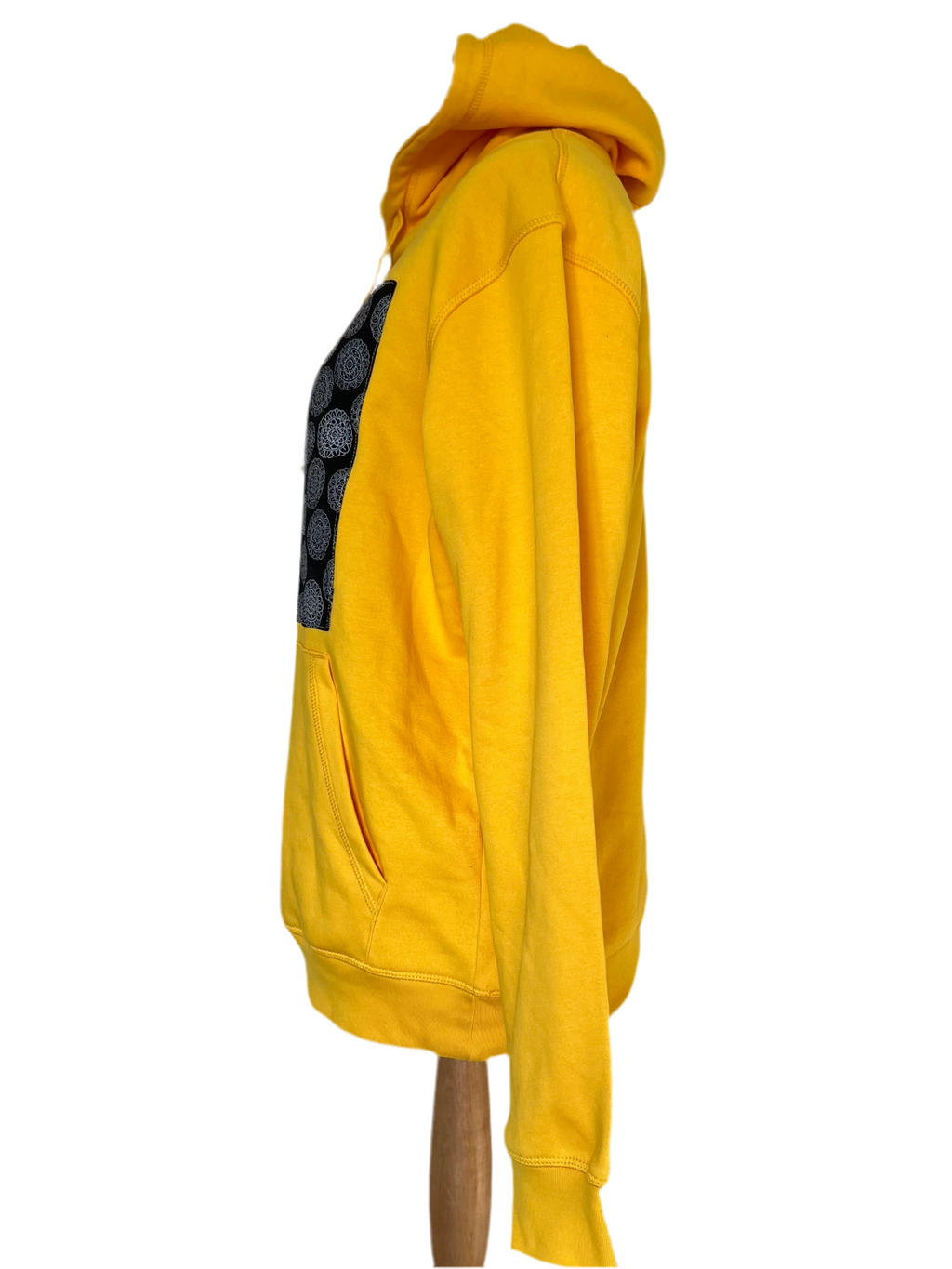 Handmade Upcycled Kimono Organic Cotton Hoodie XL size