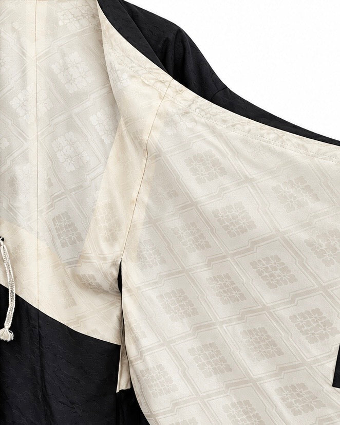 Reworked Vintage Japanese Family Crest Kimono Jacket