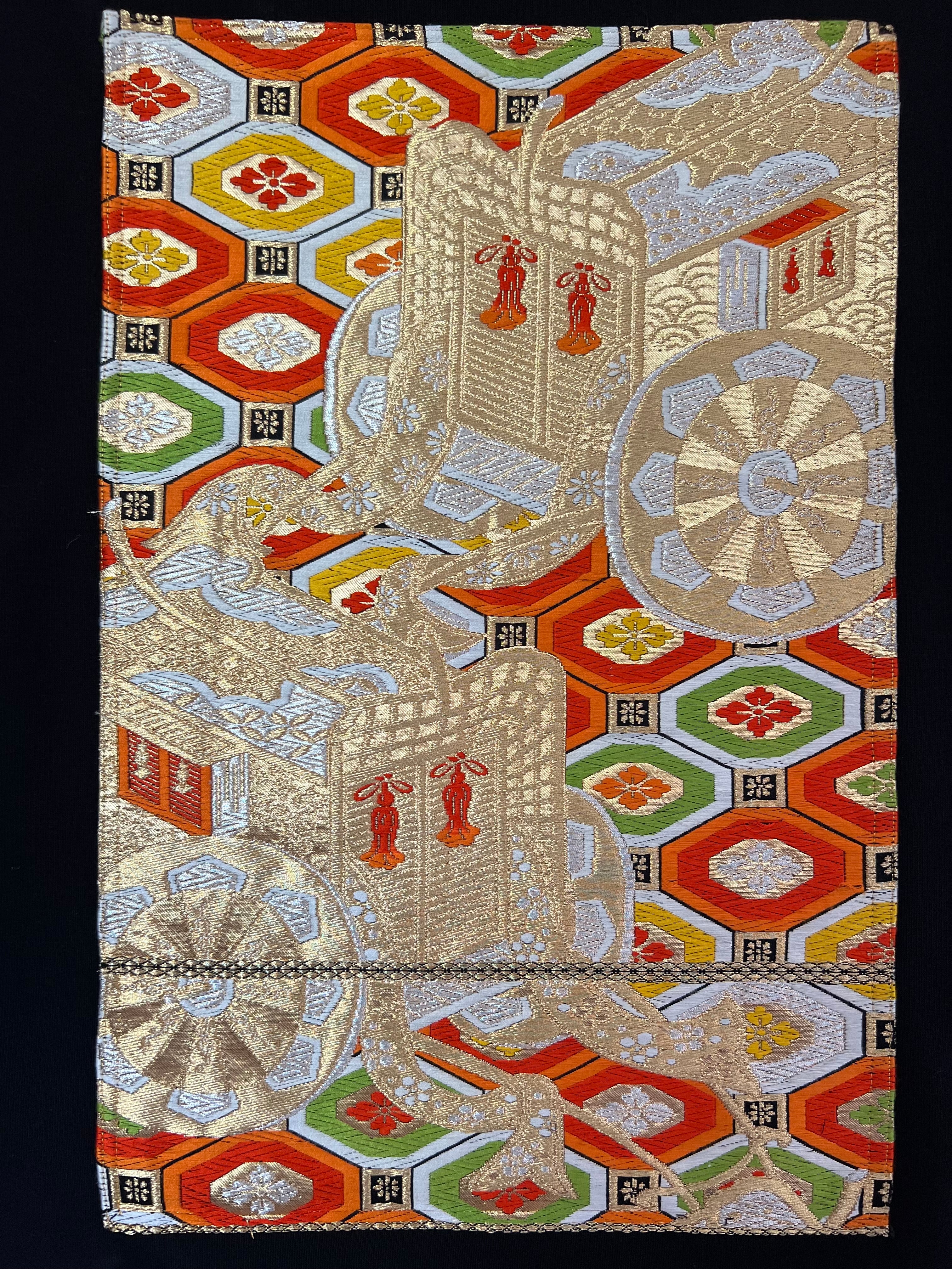 Handmade Upcycled Obi Organic Cotton Hoodie XLsize