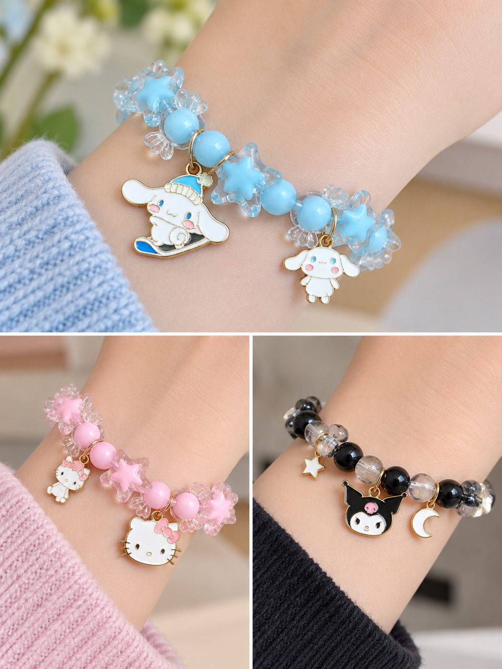 Sanrio Character Stretch Bead Bracelet