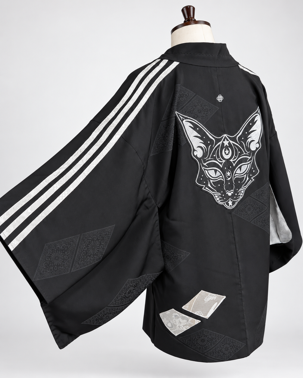 Reworked Vintage Family crest Kimono Jacket