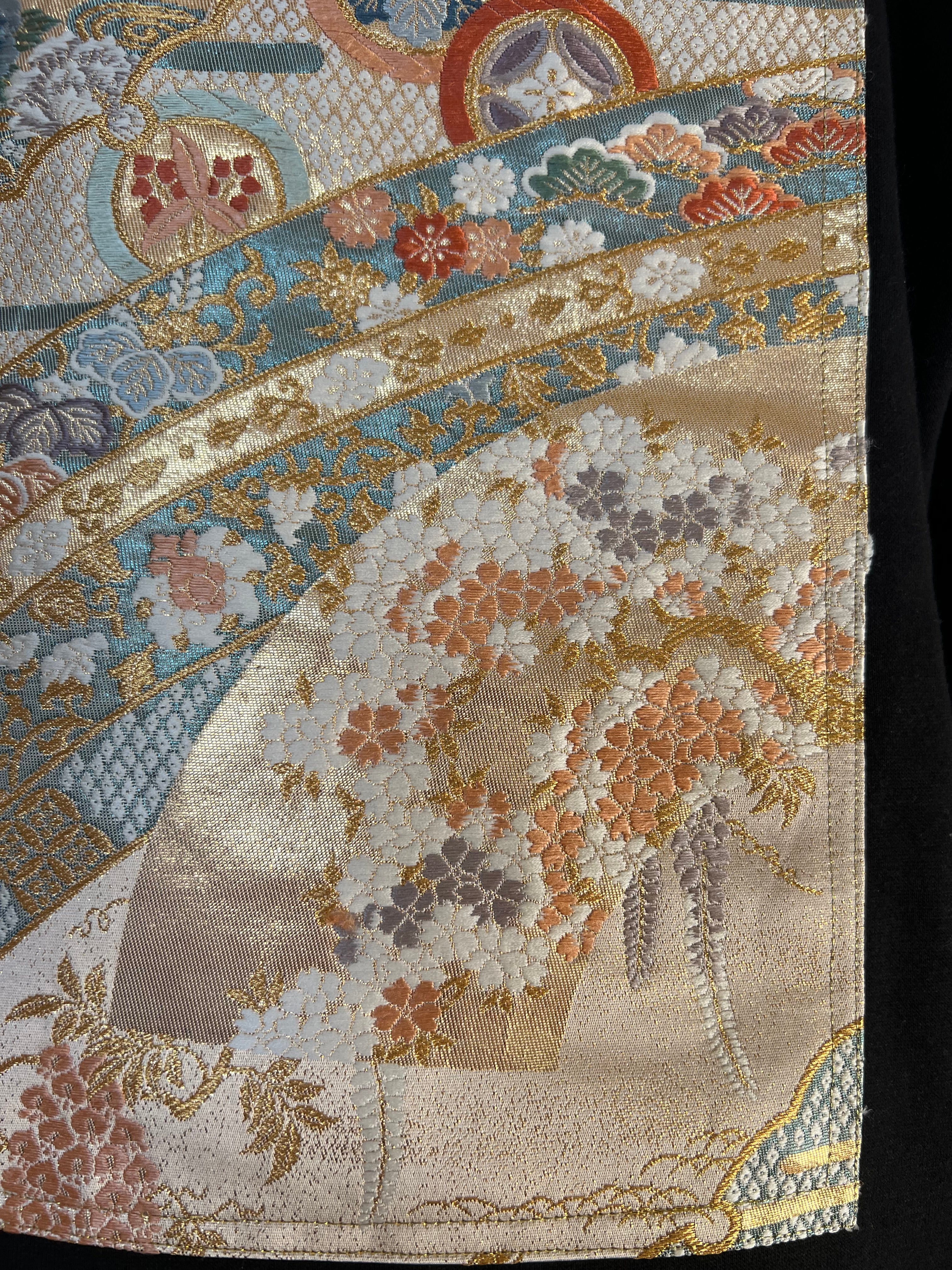 Handmade Upcycled Obi Organic Cotton Hoodie XL size