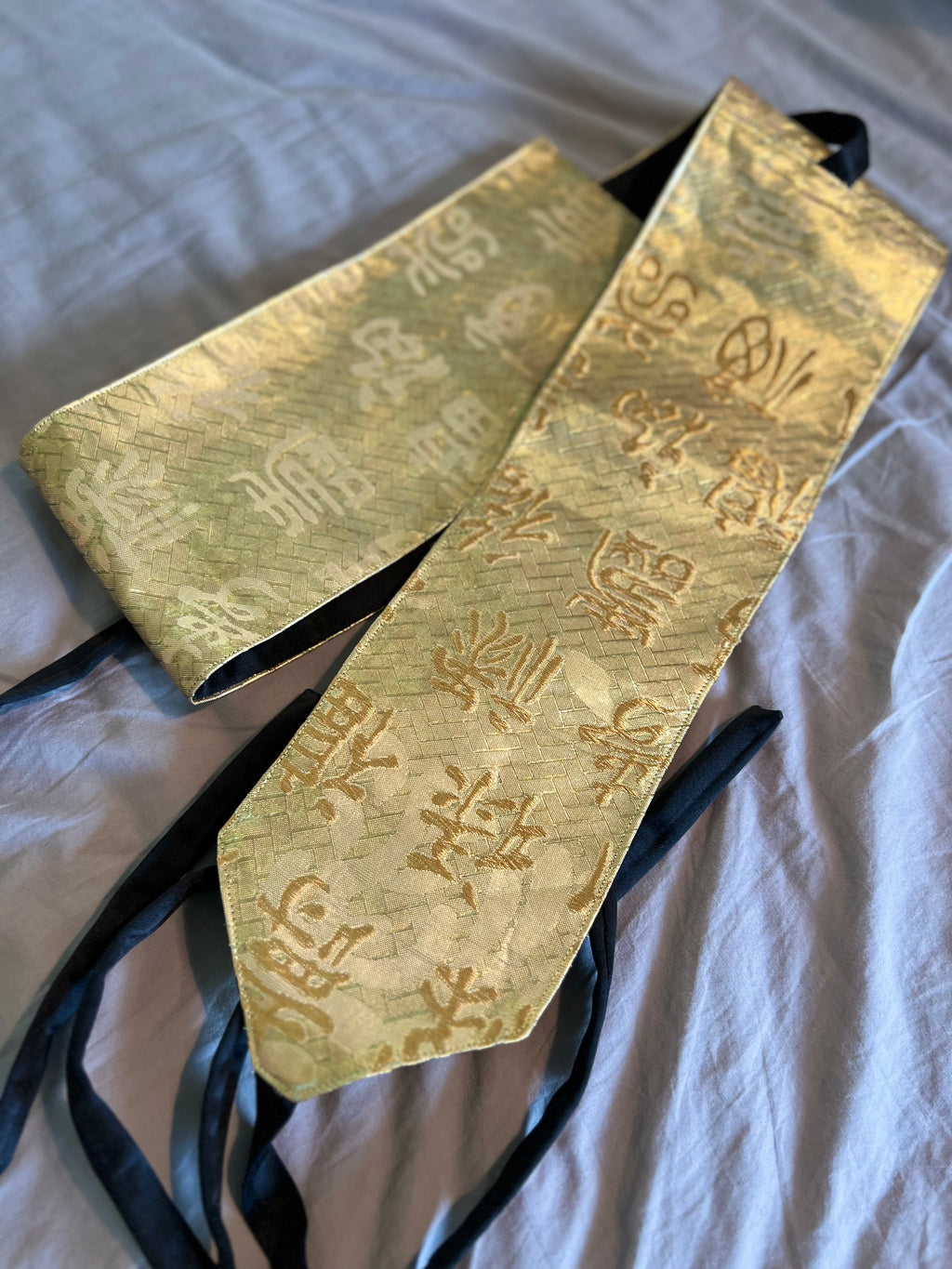 Reversible Upcycled Obi Belt – Made from Vintage Kimono Lining