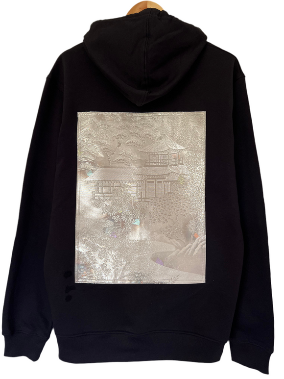 Handmade Upcycled Obi Organic Cotton Hoodie XLsize