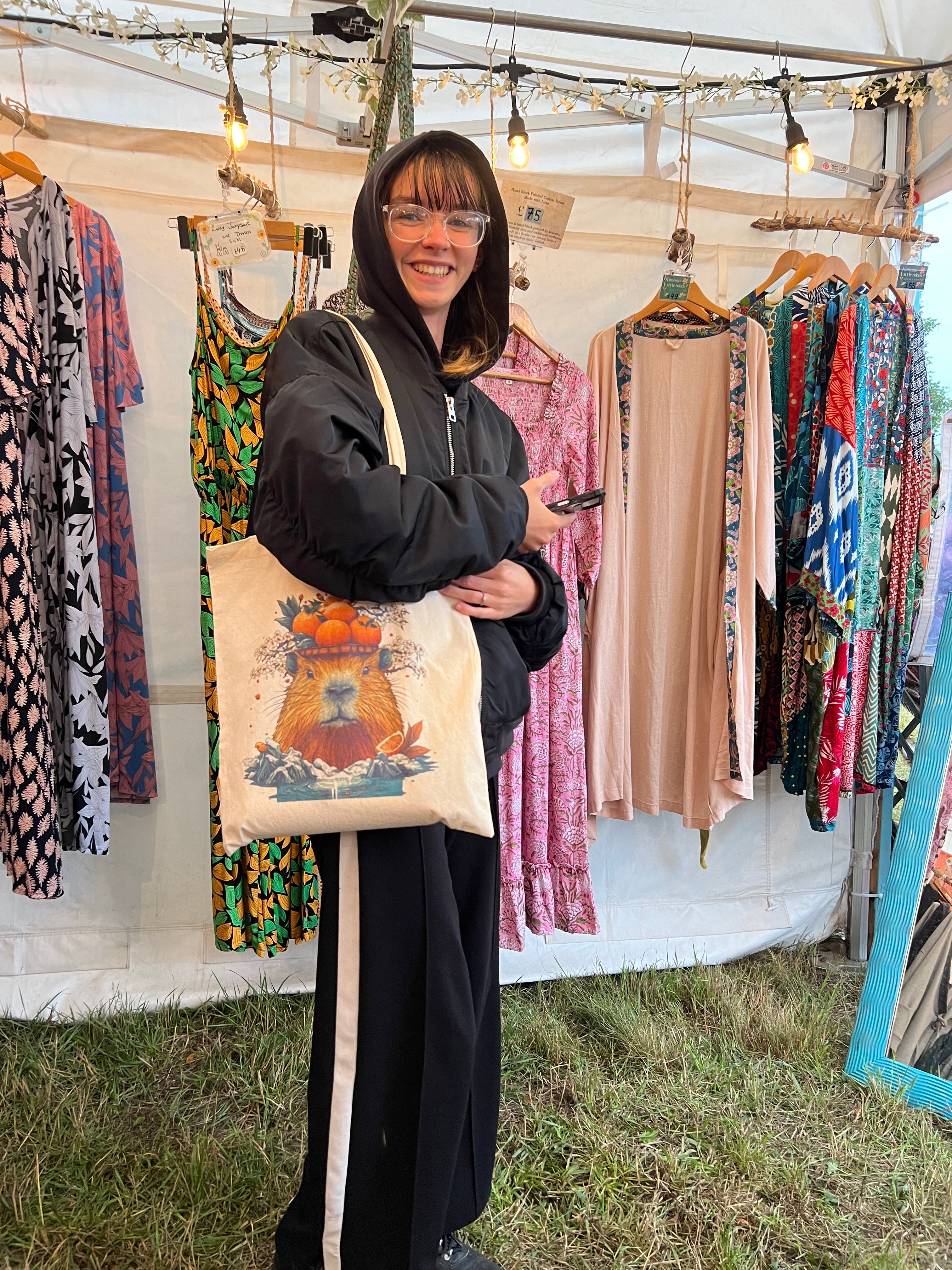 ORIGINAL PRINTED COTTON TOTE BAG