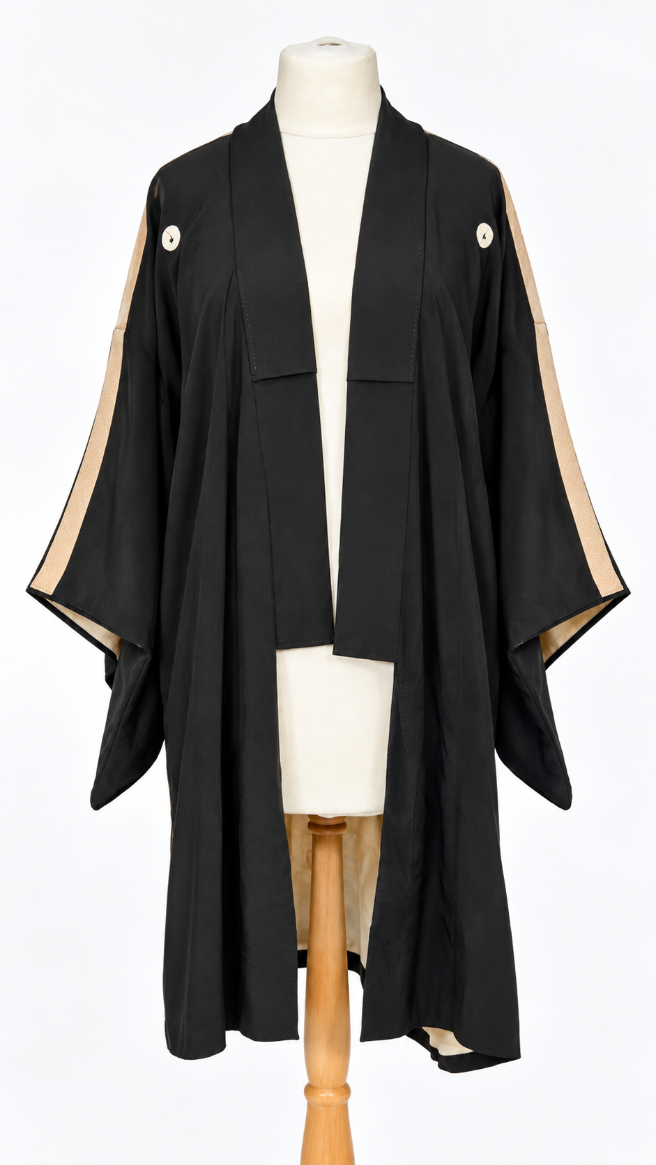 Reworked Vintage Japanese Five Family Crest Kimono Jacket