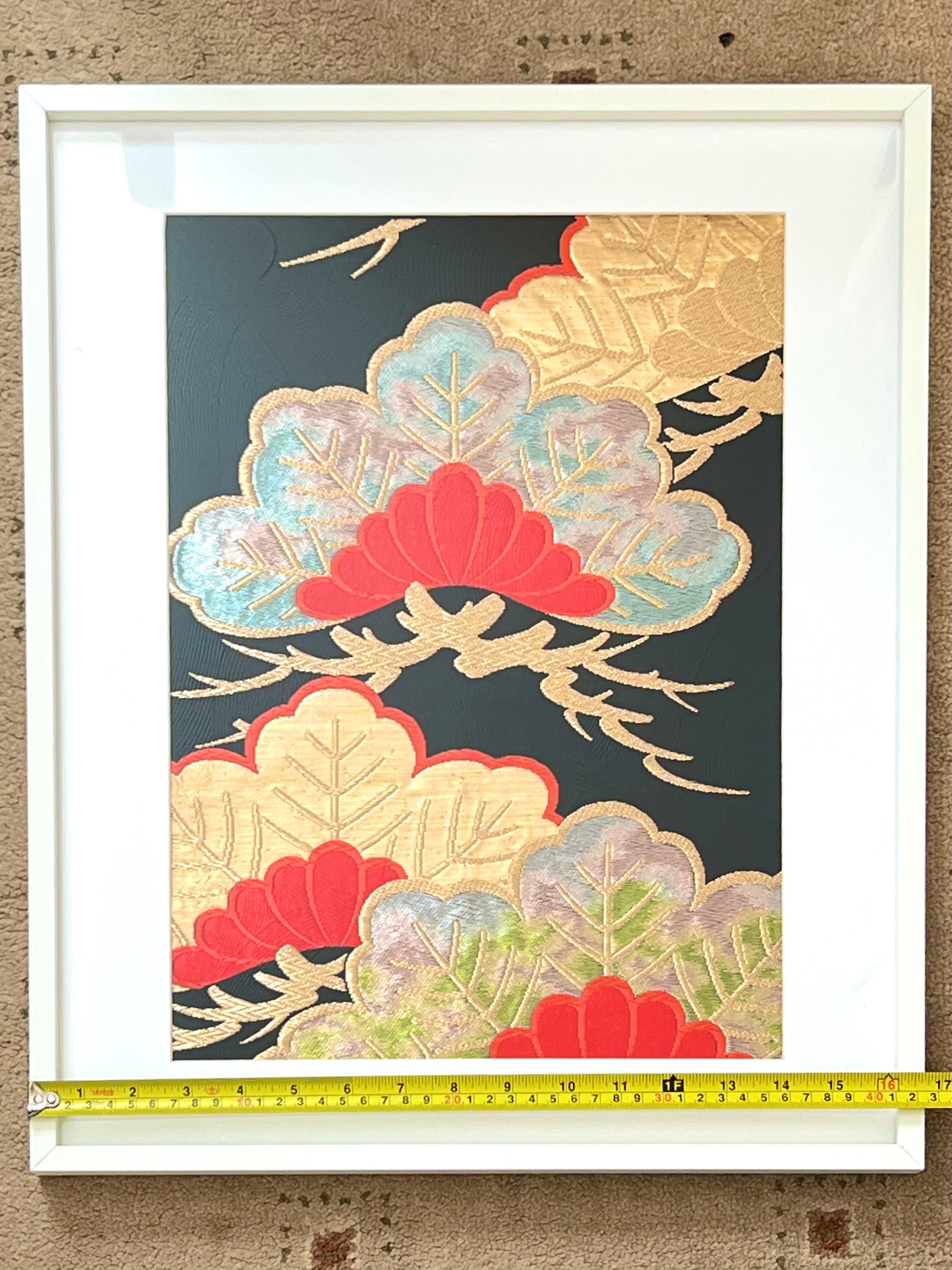 BEAUTIFUL UPCYCLED OBI BELT WALL ART