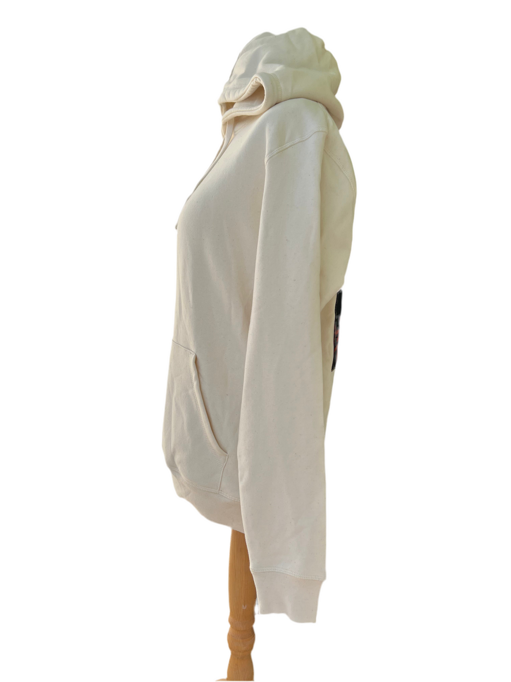 Handmade Upcycled Kimono Organic Cotton Hoodie M size